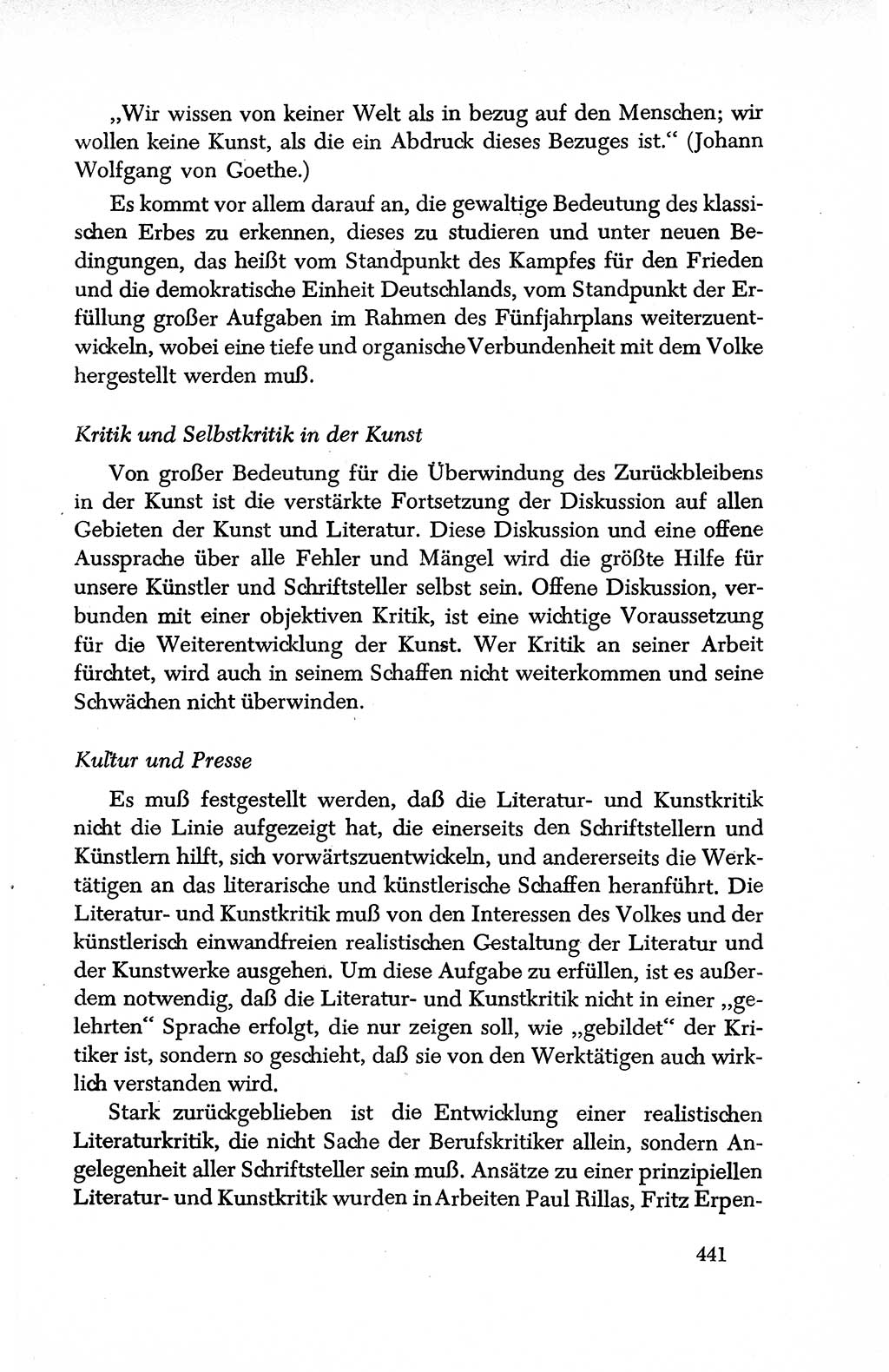 Dokumente der Sozialistischen Einheitspartei Deutschlands (SED) [Deutsche Demokratische Republik (DDR)] 1950-1952, Seite 441 (Dok. SED DDR 1950-1952, S. 441)
