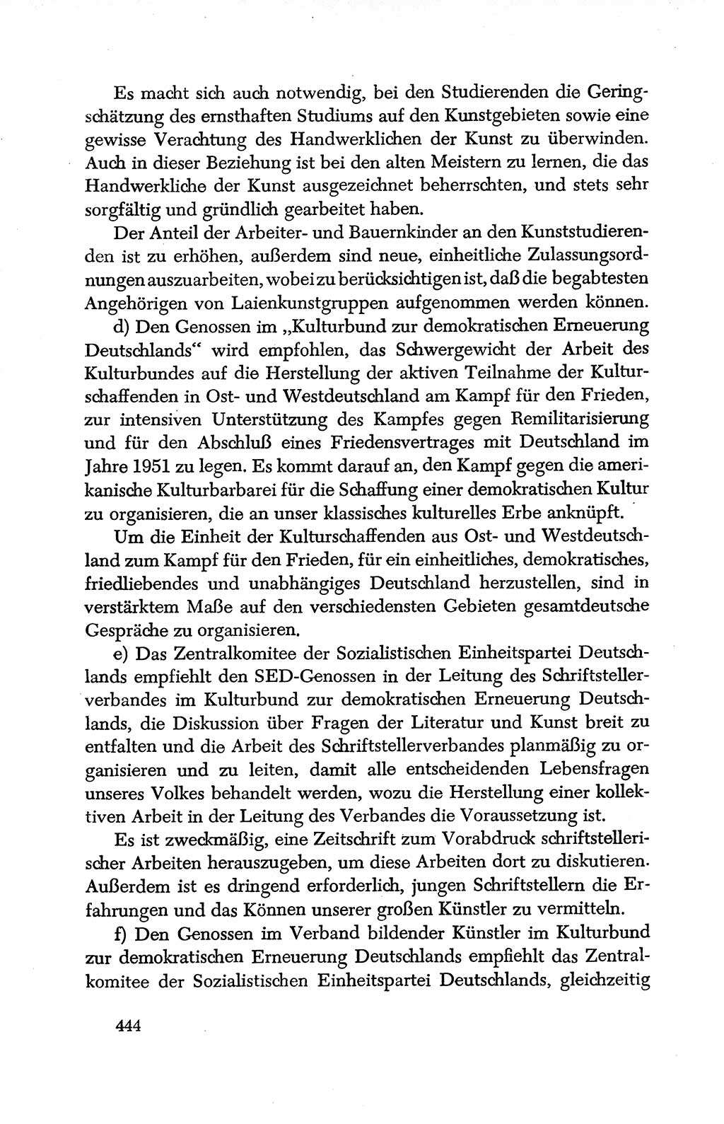 Dokumente der Sozialistischen Einheitspartei Deutschlands (SED) [Deutsche Demokratische Republik (DDR)] 1950-1952, Seite 444 (Dok. SED DDR 1950-1952, S. 444)