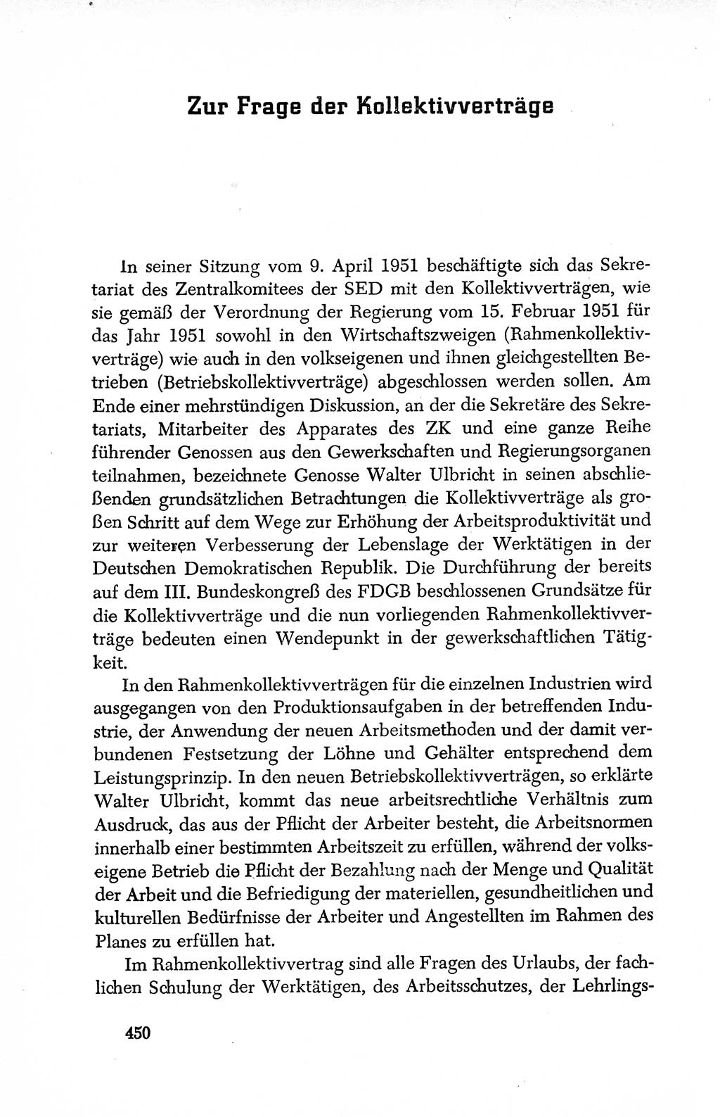 Dokumente der Sozialistischen Einheitspartei Deutschlands (SED) [Deutsche Demokratische Republik (DDR)] 1950-1952, Seite 450 (Dok. SED DDR 1950-1952, S. 450)
