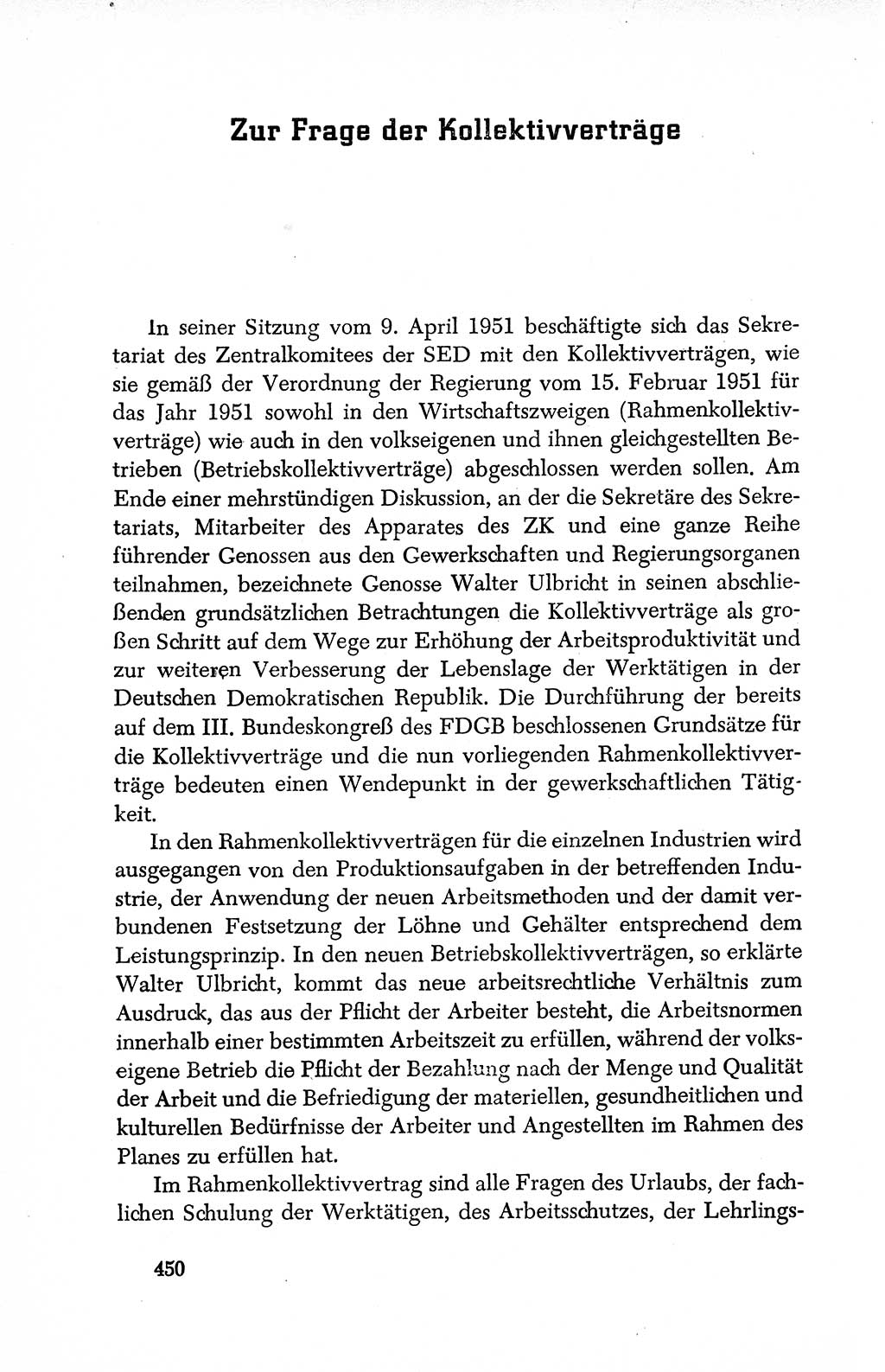 Dokumente der Sozialistischen Einheitspartei Deutschlands (SED) [Deutsche Demokratische Republik (DDR)] 1950-1952, Seite 450 (Dok. SED DDR 1950-1952, S. 450)