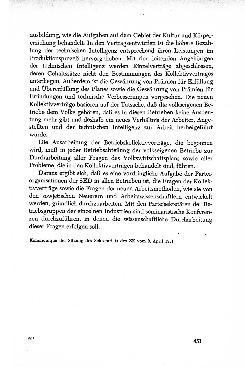 Dokumente der Sozialistischen Einheitspartei Deutschlands (SED) [Deutsche Demokratische Republik (DDR)] 1950-1952, Seite 451 (Dok. SED DDR 1950-1952, S. 451)