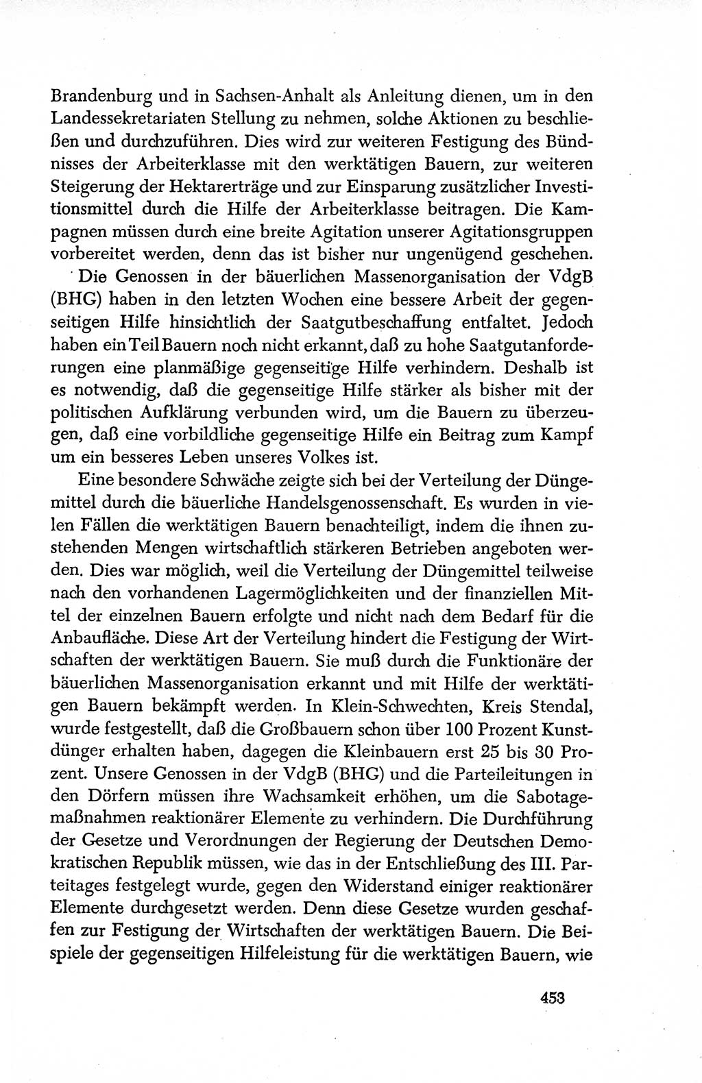 Dokumente der Sozialistischen Einheitspartei Deutschlands (SED) [Deutsche Demokratische Republik (DDR)] 1950-1952, Seite 453 (Dok. SED DDR 1950-1952, S. 453)