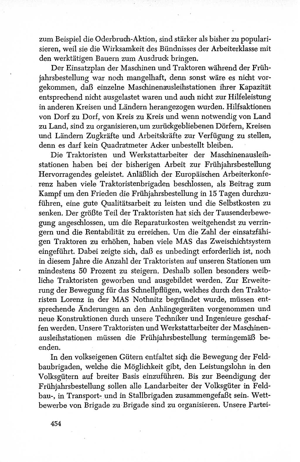 Dokumente der Sozialistischen Einheitspartei Deutschlands (SED) [Deutsche Demokratische Republik (DDR)] 1950-1952, Seite 454 (Dok. SED DDR 1950-1952, S. 454)