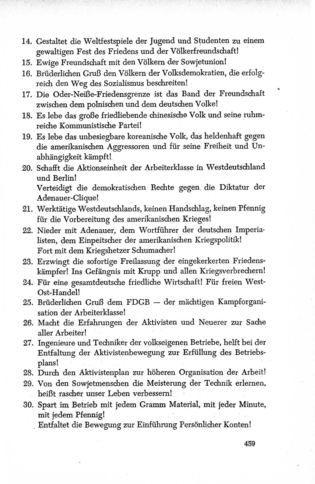 Dokumente der Sozialistischen Einheitspartei Deutschlands (SED) [Deutsche Demokratische Republik (DDR)] 1950-1952, Seite 459 (Dok. SED DDR 1950-1952, S. 459)