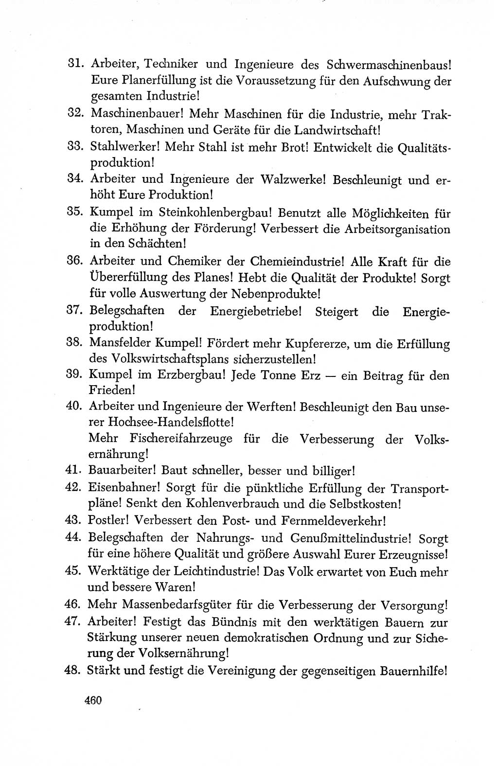 Dokumente der Sozialistischen Einheitspartei Deutschlands (SED) [Deutsche Demokratische Republik (DDR)] 1950-1952, Seite 460 (Dok. SED DDR 1950-1952, S. 460)