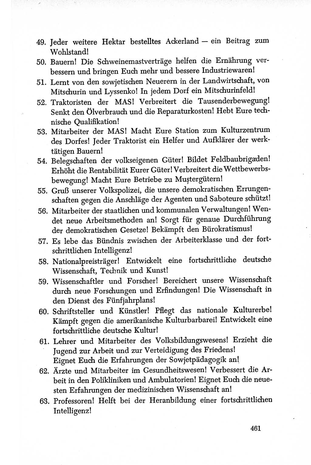 Dokumente der Sozialistischen Einheitspartei Deutschlands (SED) [Deutsche Demokratische Republik (DDR)] 1950-1952, Seite 461 (Dok. SED DDR 1950-1952, S. 461)