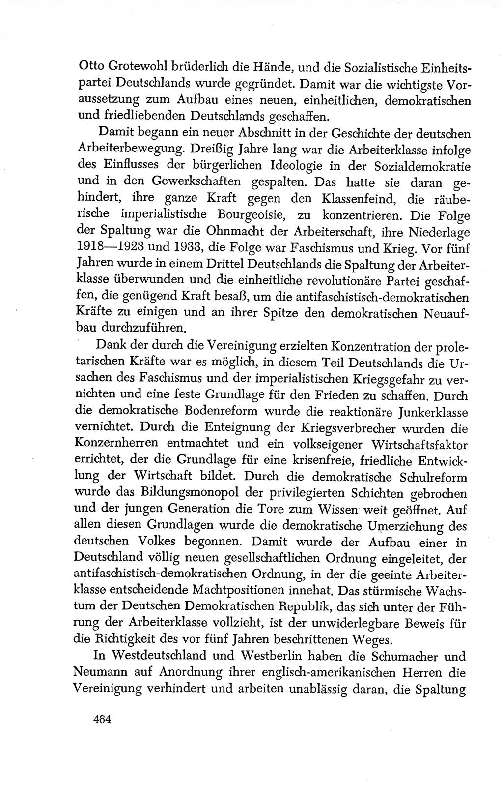 Dokumente der Sozialistischen Einheitspartei Deutschlands (SED) [Deutsche Demokratische Republik (DDR)] 1950-1952, Seite 464 (Dok. SED DDR 1950-1952, S. 464)
