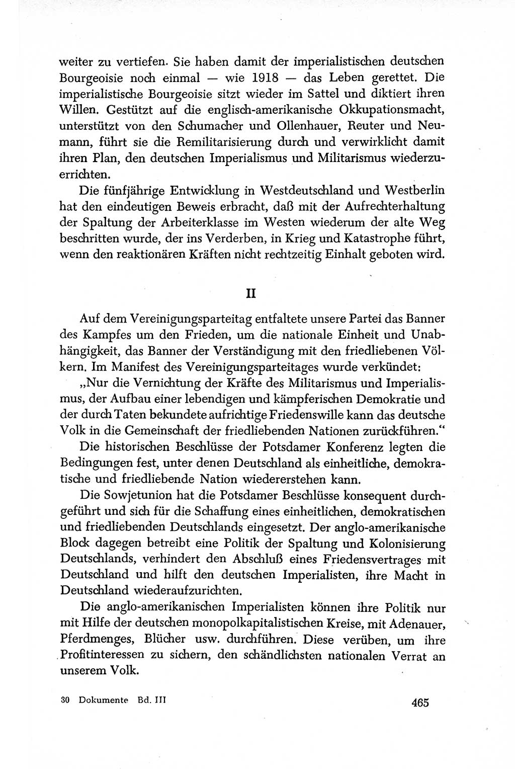 Dokumente der Sozialistischen Einheitspartei Deutschlands (SED) [Deutsche Demokratische Republik (DDR)] 1950-1952, Seite 465 (Dok. SED DDR 1950-1952, S. 465)