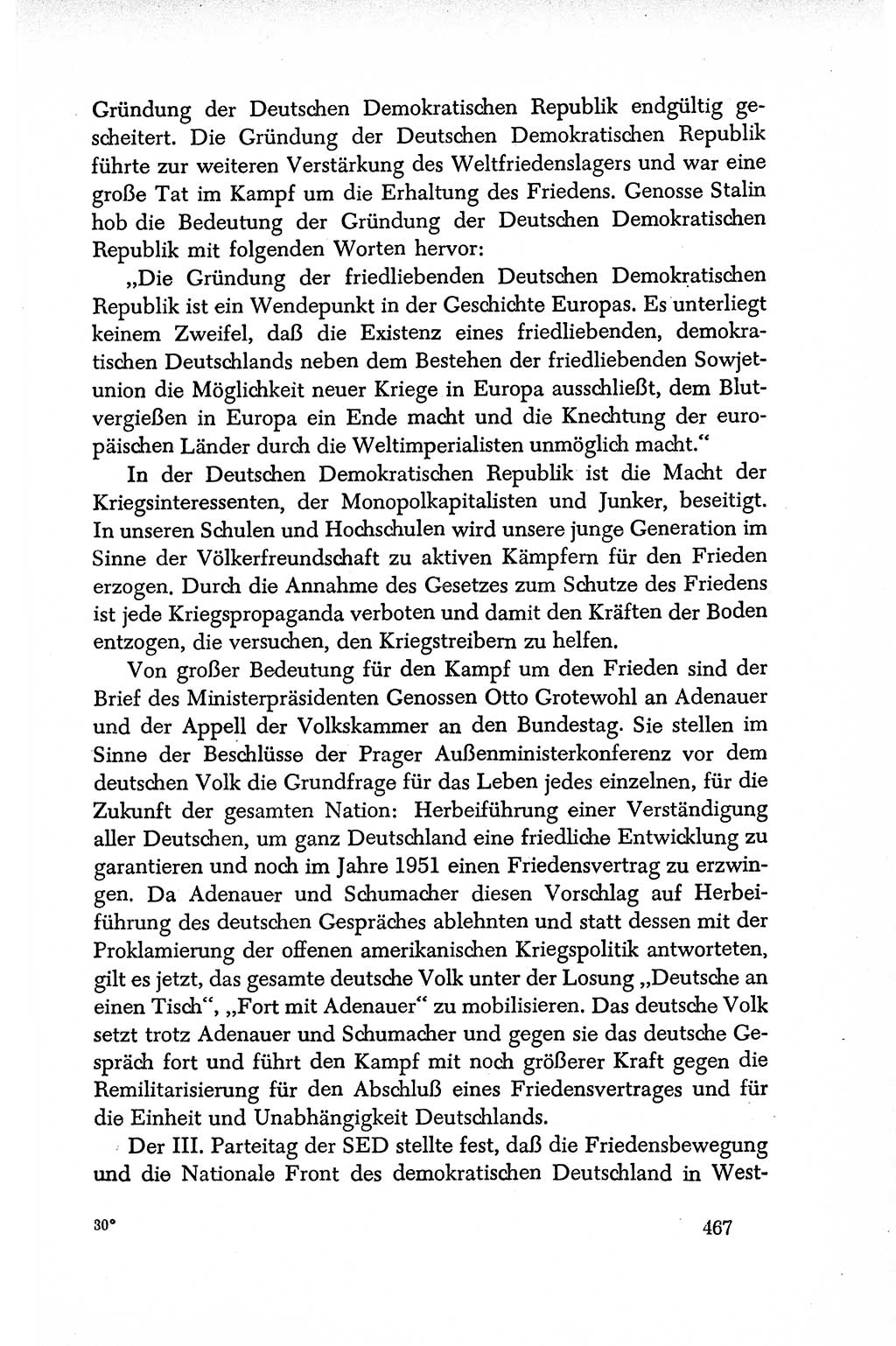 Dokumente der Sozialistischen Einheitspartei Deutschlands (SED) [Deutsche Demokratische Republik (DDR)] 1950-1952, Seite 467 (Dok. SED DDR 1950-1952, S. 467)