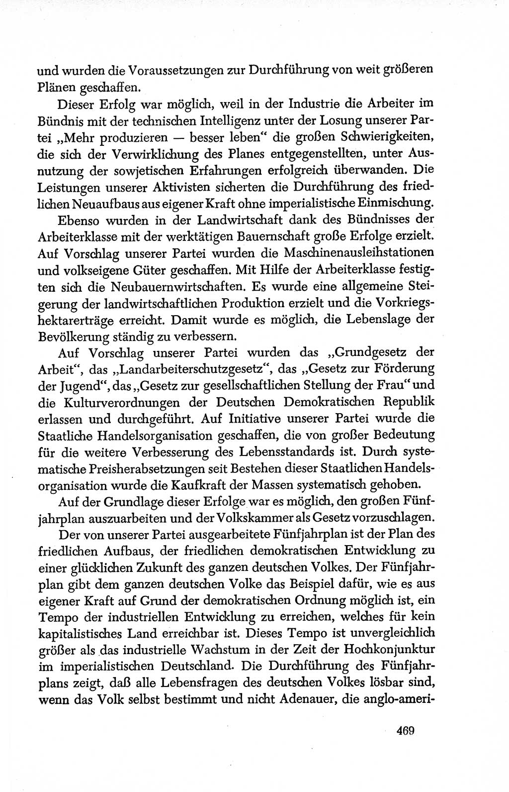 Dokumente der Sozialistischen Einheitspartei Deutschlands (SED) [Deutsche Demokratische Republik (DDR)] 1950-1952, Seite 469 (Dok. SED DDR 1950-1952, S. 469)