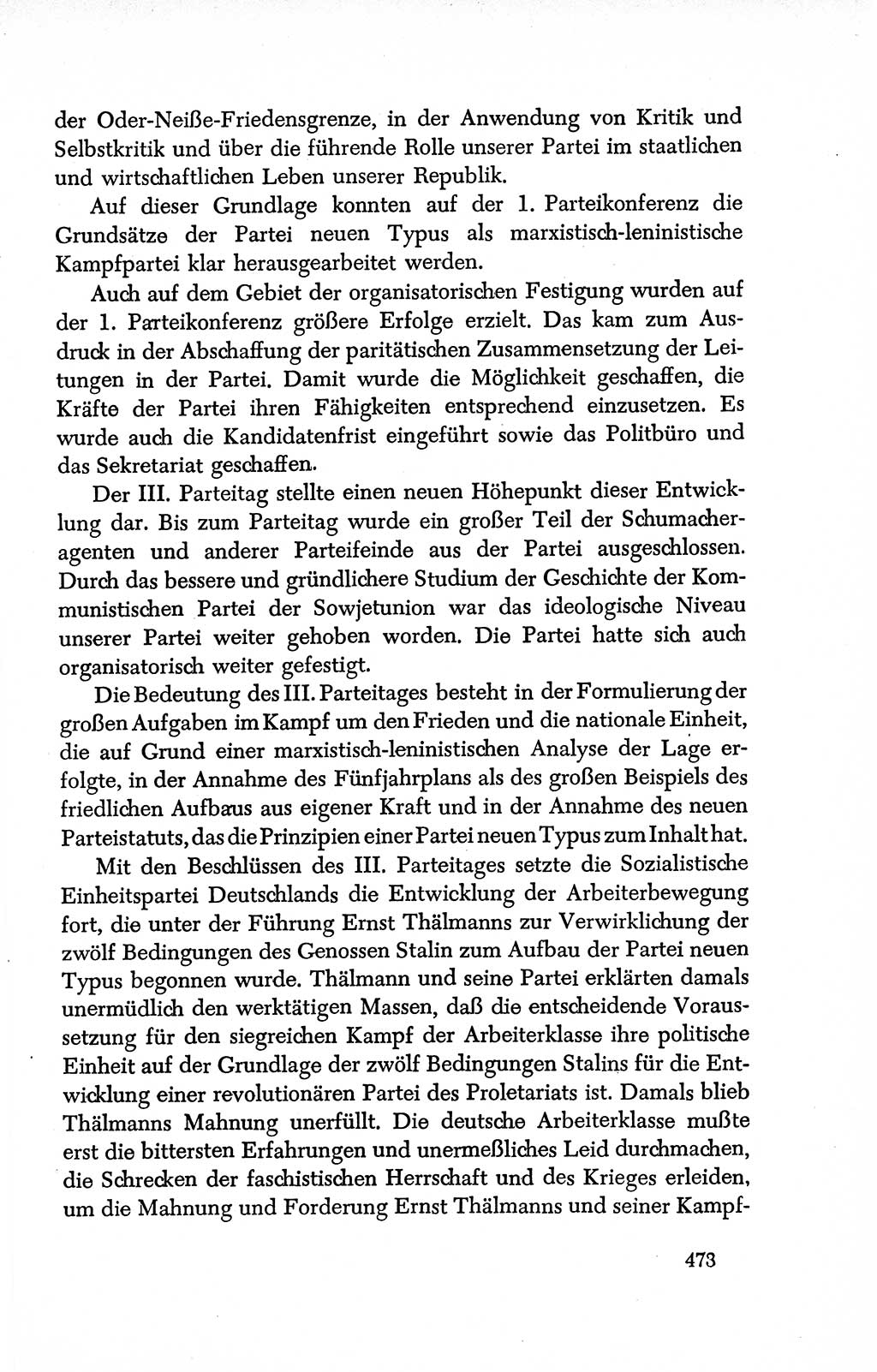 Dokumente der Sozialistischen Einheitspartei Deutschlands (SED) [Deutsche Demokratische Republik (DDR)] 1950-1952, Seite 473 (Dok. SED DDR 1950-1952, S. 473)
