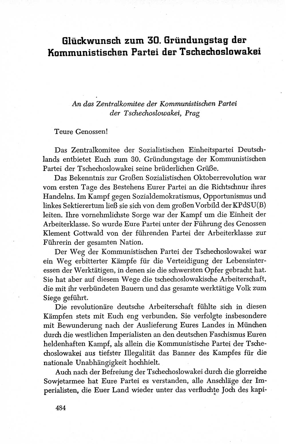 Dokumente der Sozialistischen Einheitspartei Deutschlands (SED) [Deutsche Demokratische Republik (DDR)] 1950-1952, Seite 484 (Dok. SED DDR 1950-1952, S. 484)