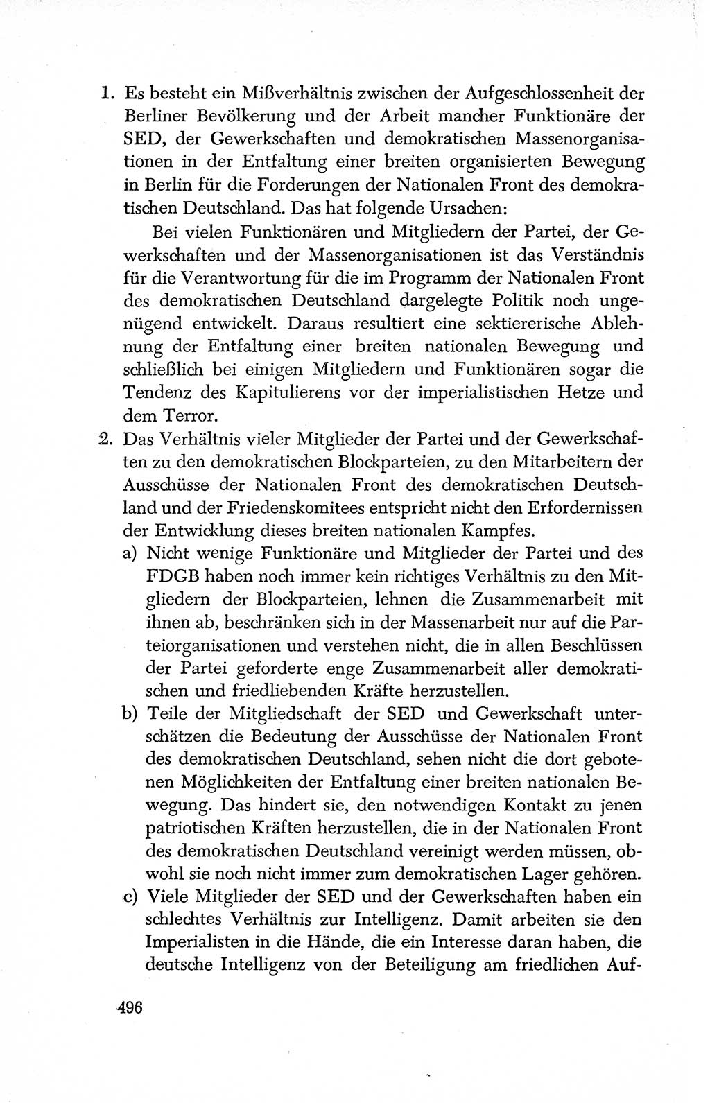 Dokumente der Sozialistischen Einheitspartei Deutschlands (SED) [Deutsche Demokratische Republik (DDR)] 1950-1952, Seite 496 (Dok. SED DDR 1950-1952, S. 496)