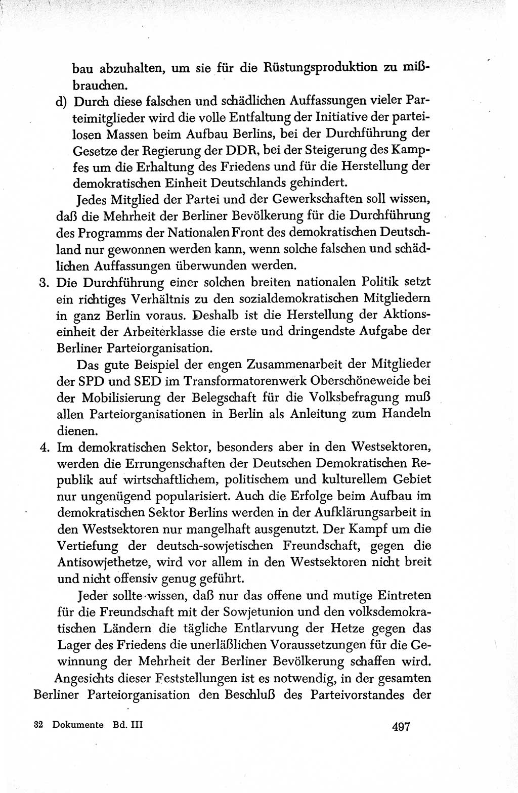 Dokumente der Sozialistischen Einheitspartei Deutschlands (SED) [Deutsche Demokratische Republik (DDR)] 1950-1952, Seite 497 (Dok. SED DDR 1950-1952, S. 497)