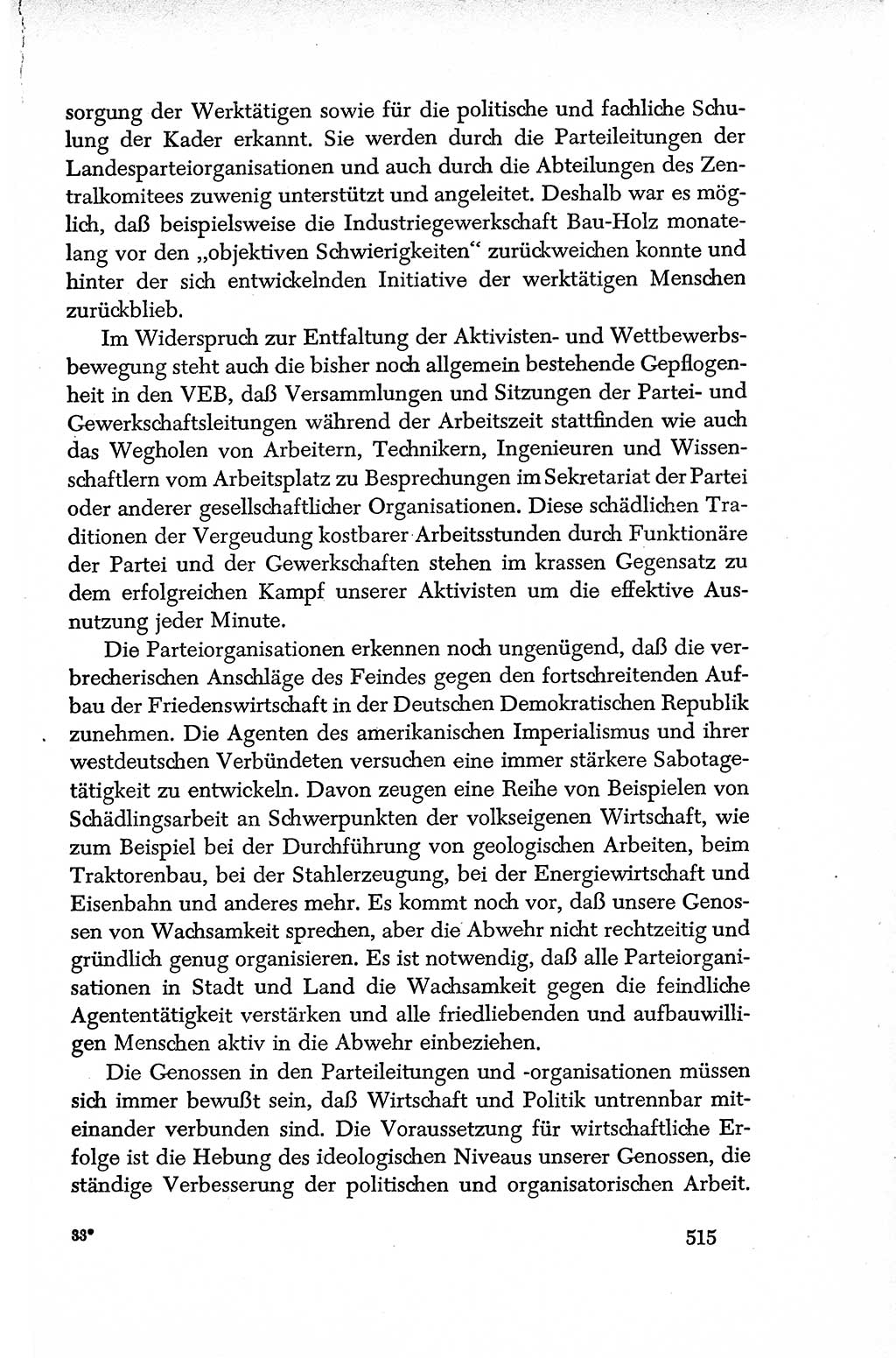 Dokumente der Sozialistischen Einheitspartei Deutschlands (SED) [Deutsche Demokratische Republik (DDR)] 1950-1952, Seite 515 (Dok. SED DDR 1950-1952, S. 515)