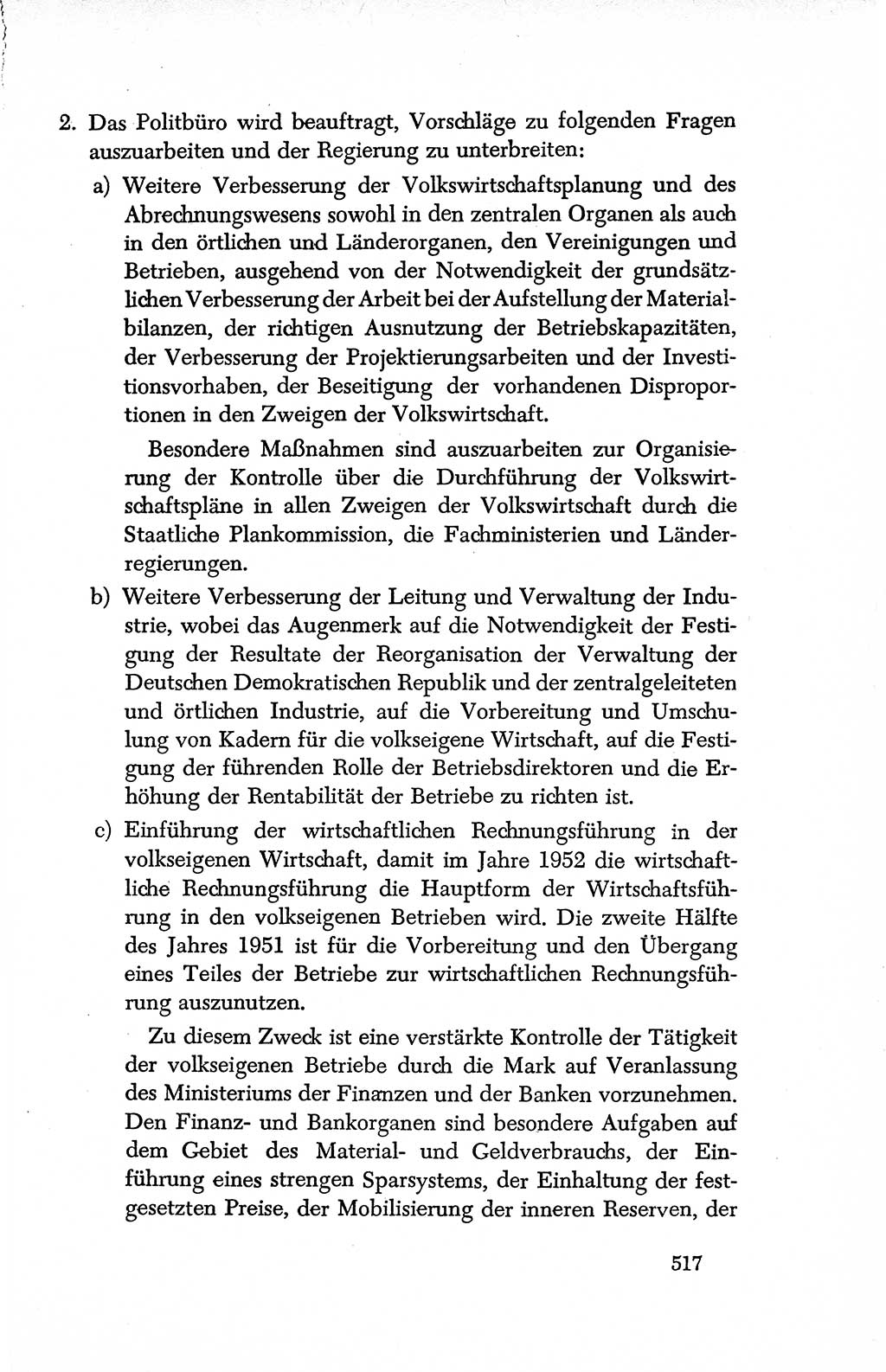 Dokumente der Sozialistischen Einheitspartei Deutschlands (SED) [Deutsche Demokratische Republik (DDR)] 1950-1952, Seite 517 (Dok. SED DDR 1950-1952, S. 517)