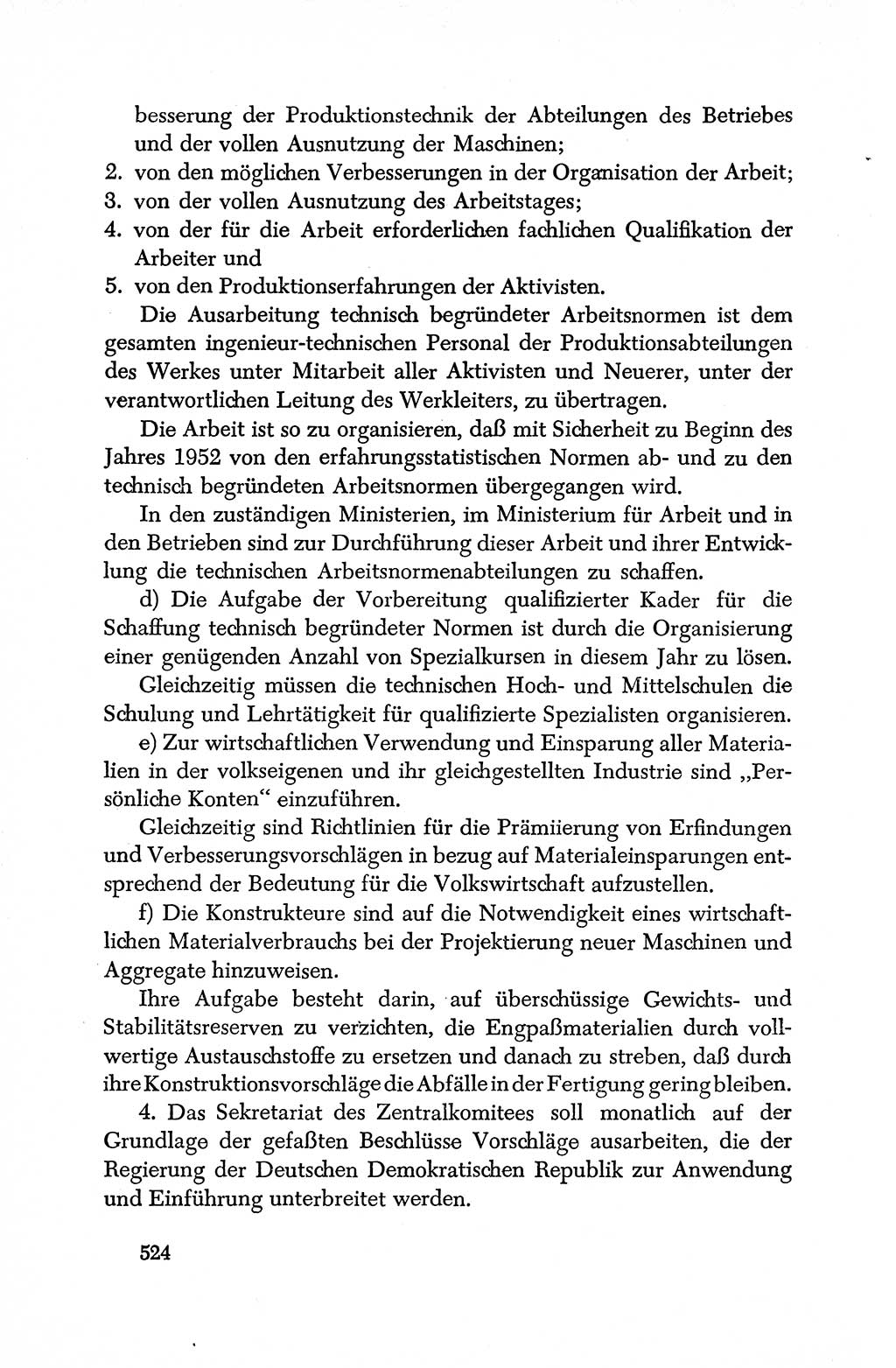 Dokumente der Sozialistischen Einheitspartei Deutschlands (SED) [Deutsche Demokratische Republik (DDR)] 1950-1952, Seite 524 (Dok. SED DDR 1950-1952, S. 524)