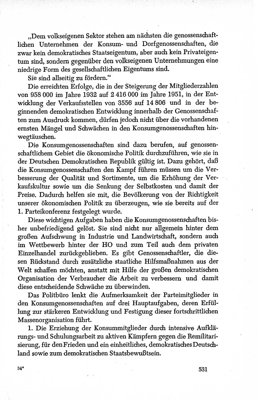 Dokumente der Sozialistischen Einheitspartei Deutschlands (SED) [Deutsche Demokratische Republik (DDR)] 1950-1952, Seite 531 (Dok. SED DDR 1950-1952, S. 531)