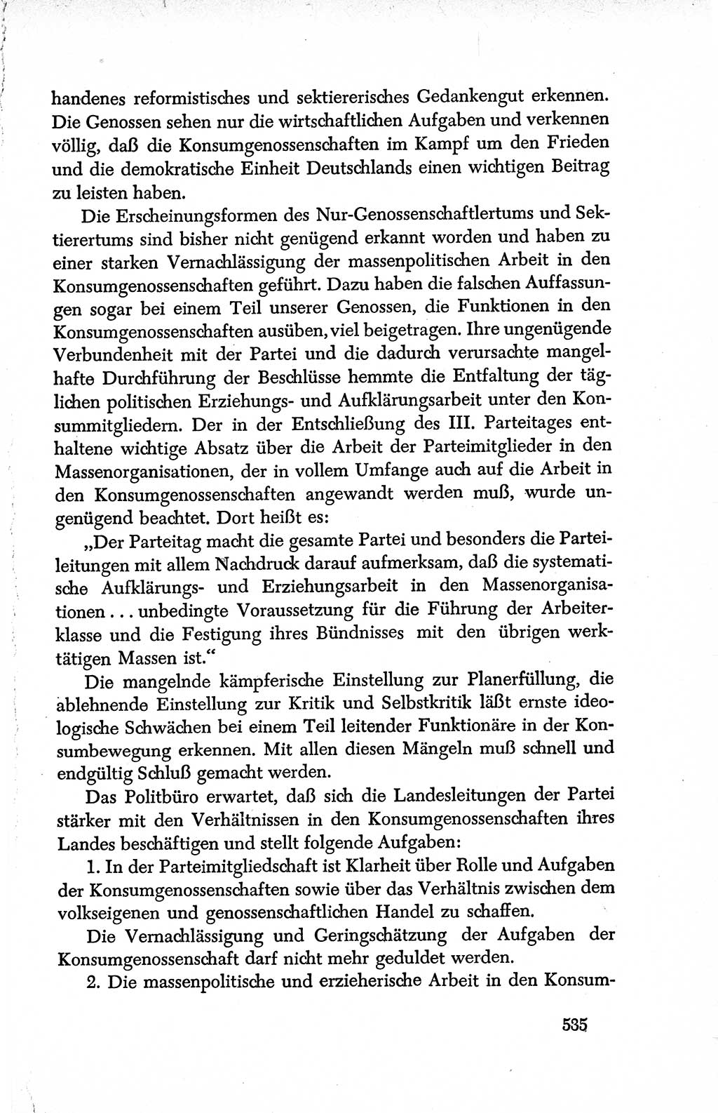 Dokumente der Sozialistischen Einheitspartei Deutschlands (SED) [Deutsche Demokratische Republik (DDR)] 1950-1952, Seite 535 (Dok. SED DDR 1950-1952, S. 535)