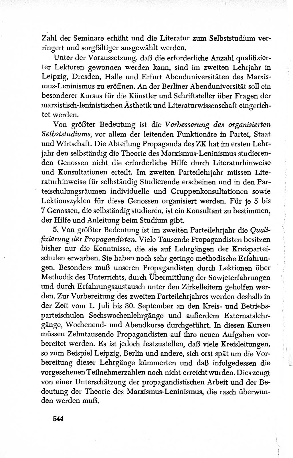 Dokumente der Sozialistischen Einheitspartei Deutschlands (SED) [Deutsche Demokratische Republik (DDR)] 1950-1952, Seite 544 (Dok. SED DDR 1950-1952, S. 544)