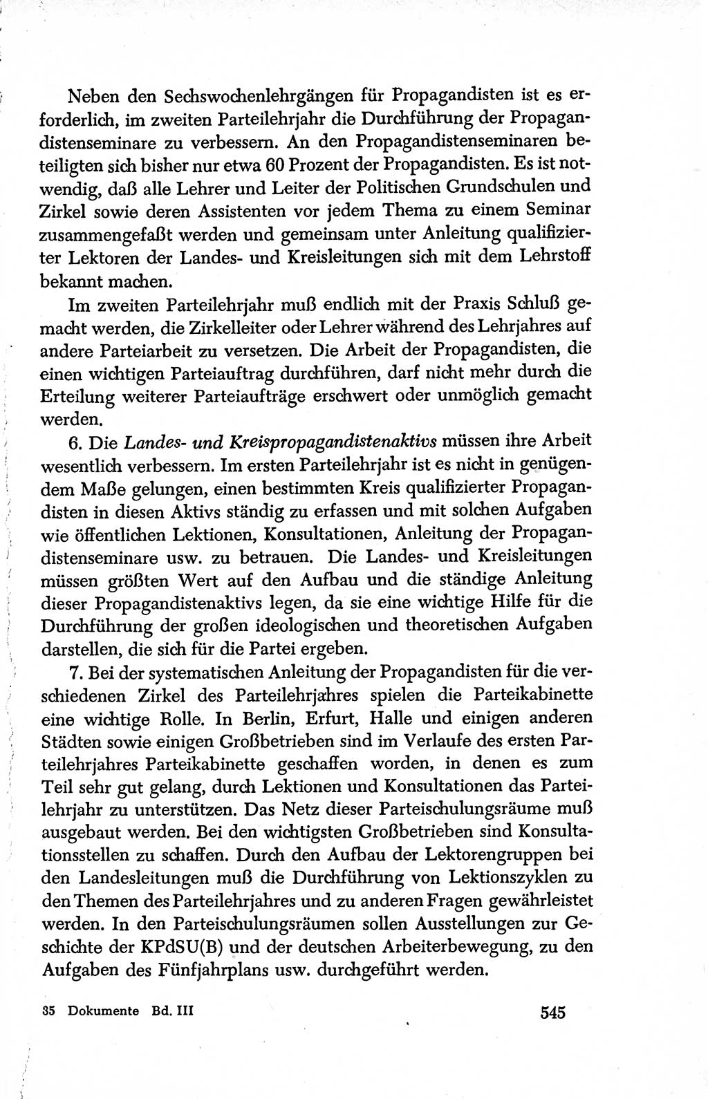Dokumente der Sozialistischen Einheitspartei Deutschlands (SED) [Deutsche Demokratische Republik (DDR)] 1950-1952, Seite 545 (Dok. SED DDR 1950-1952, S. 545)