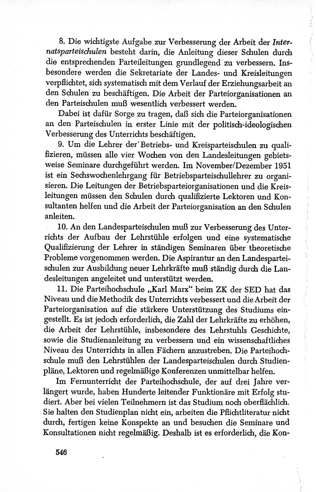 Dokumente der Sozialistischen Einheitspartei Deutschlands (SED) [Deutsche Demokratische Republik (DDR)] 1950-1952, Seite 546 (Dok. SED DDR 1950-1952, S. 546)