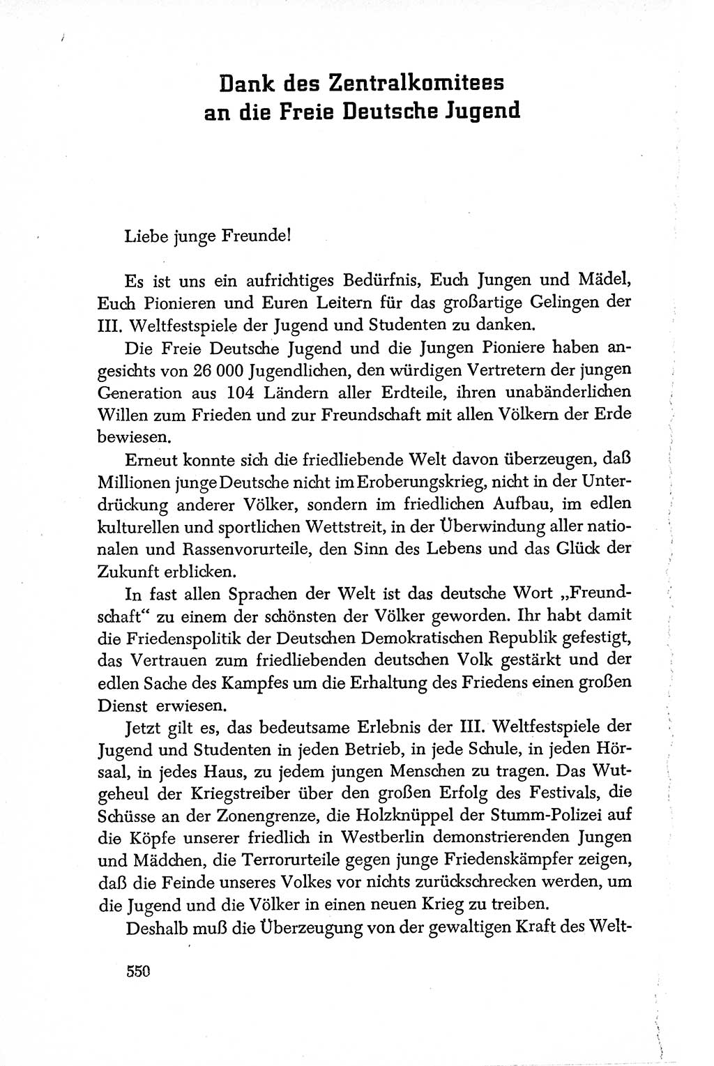 Dokumente der Sozialistischen Einheitspartei Deutschlands (SED) [Deutsche Demokratische Republik (DDR)] 1950-1952, Seite 550 (Dok. SED DDR 1950-1952, S. 550)