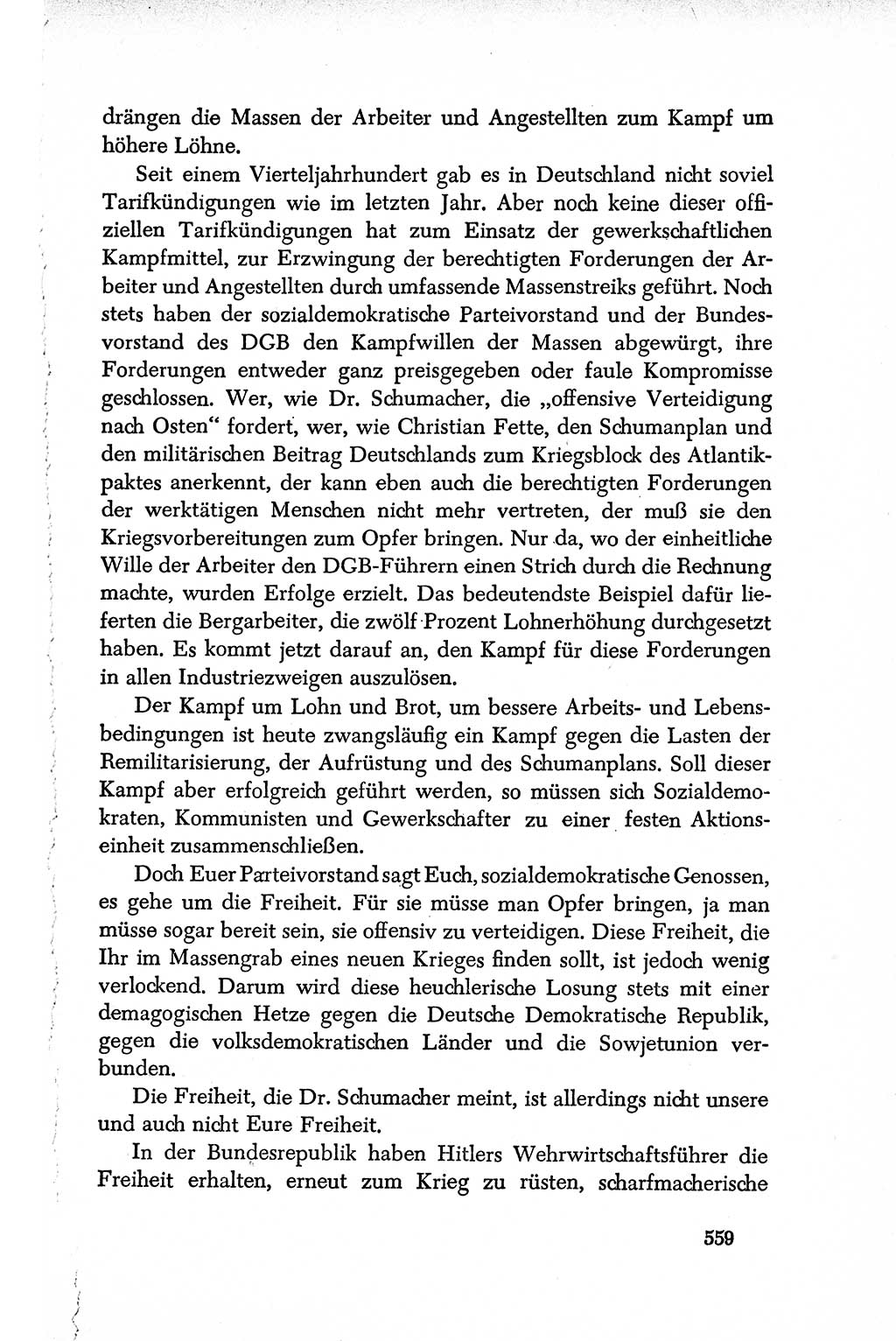 Dokumente der Sozialistischen Einheitspartei Deutschlands (SED) [Deutsche Demokratische Republik (DDR)] 1950-1952, Seite 559 (Dok. SED DDR 1950-1952, S. 559)