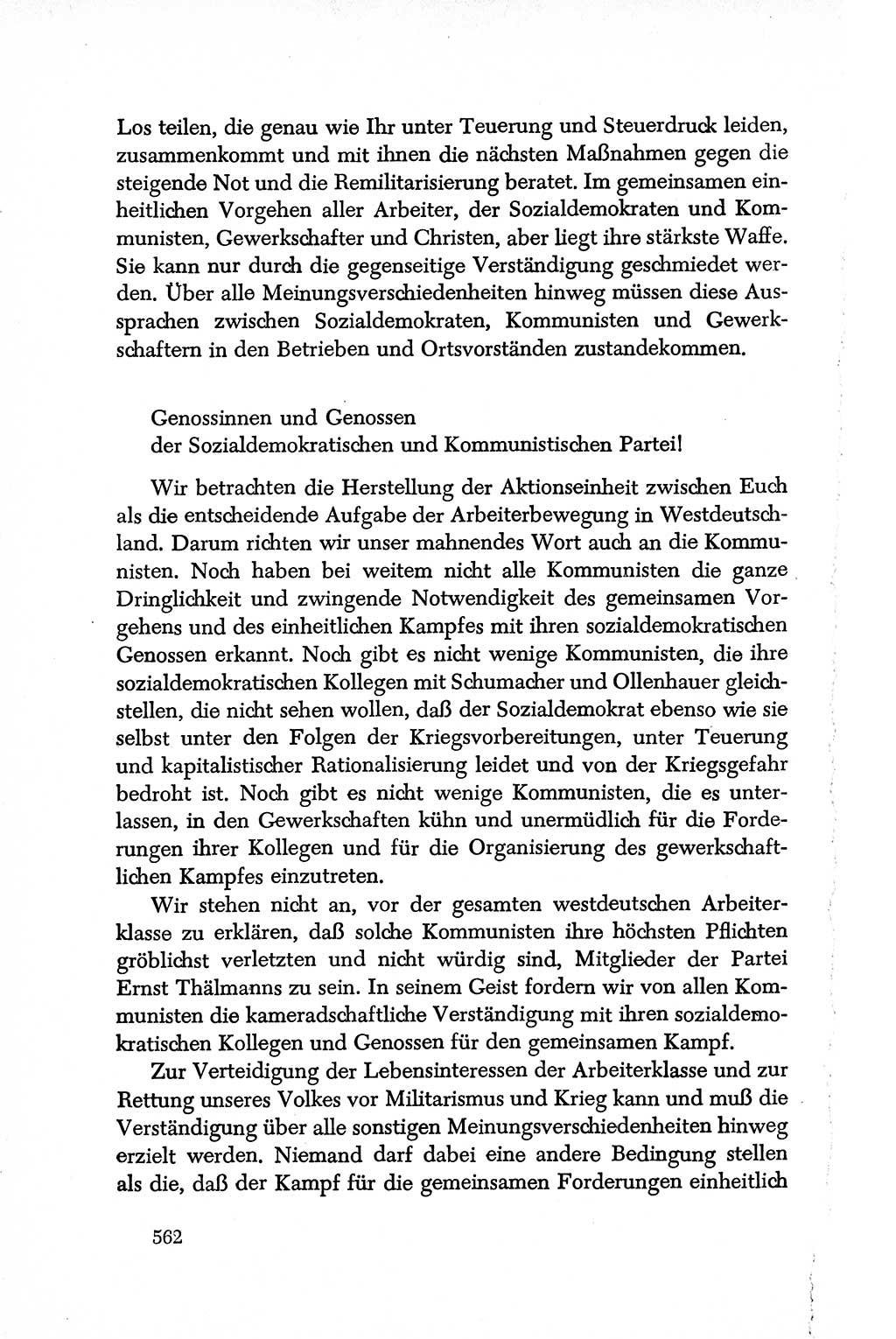 Dokumente der Sozialistischen Einheitspartei Deutschlands (SED) [Deutsche Demokratische Republik (DDR)] 1950-1952, Seite 562 (Dok. SED DDR 1950-1952, S. 562)