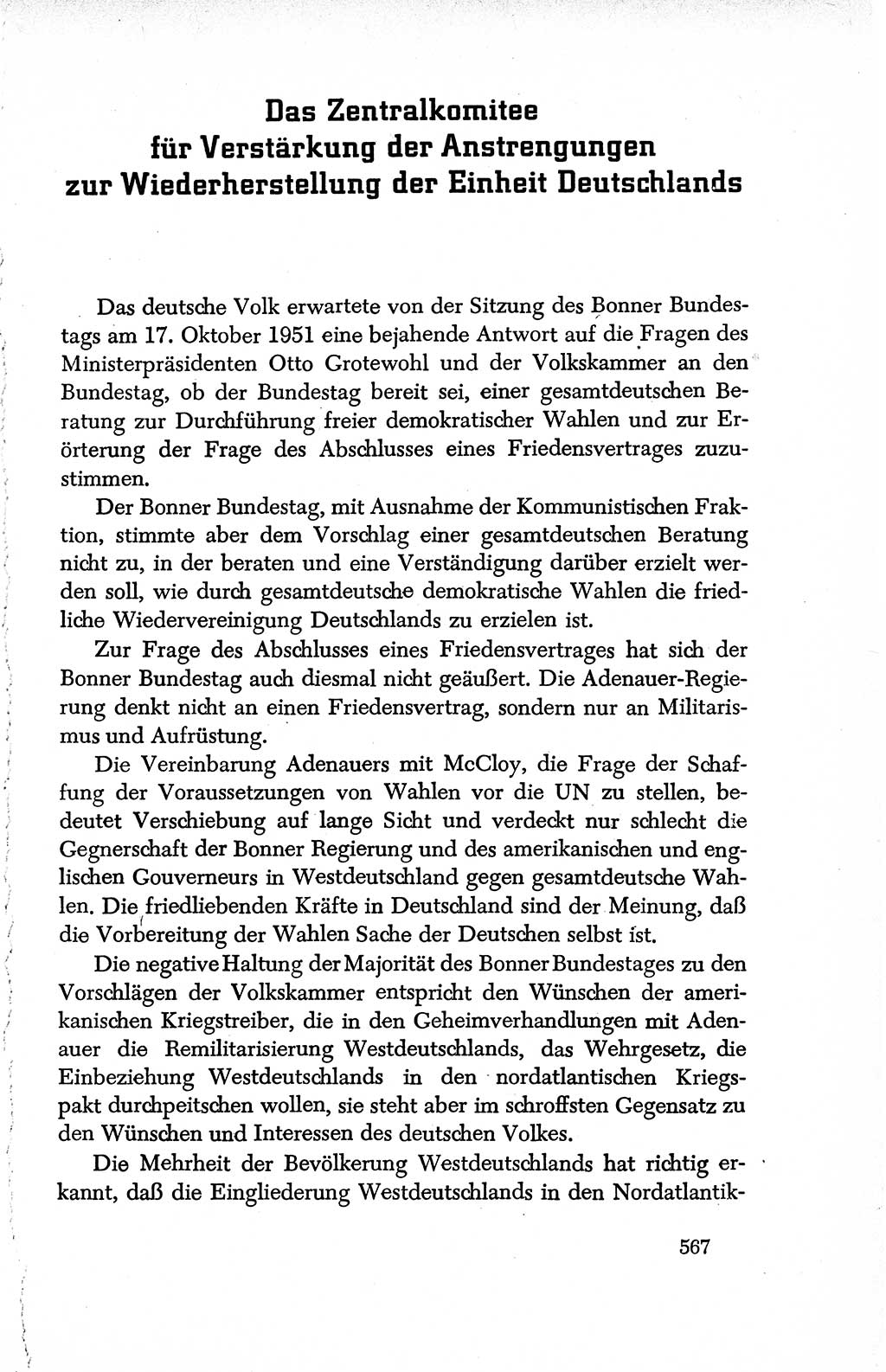 Dokumente der Sozialistischen Einheitspartei Deutschlands (SED) [Deutsche Demokratische Republik (DDR)] 1950-1952, Seite 567 (Dok. SED DDR 1950-1952, S. 567)