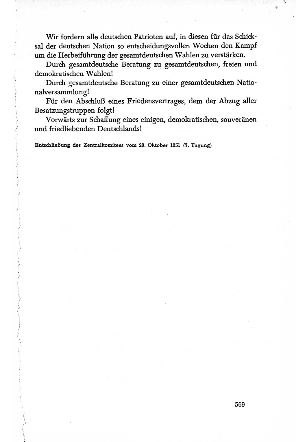 Dokumente der Sozialistischen Einheitspartei Deutschlands (SED) [Deutsche Demokratische Republik (DDR)] 1950-1952, Seite 569 (Dok. SED DDR 1950-1952, S. 569)