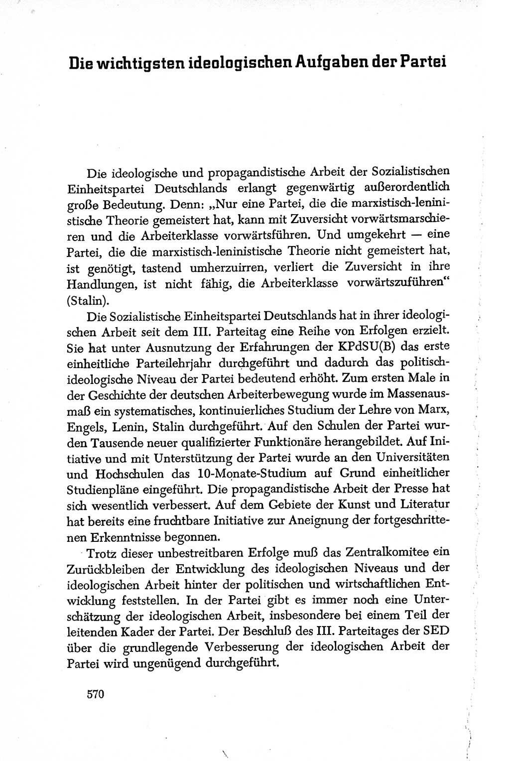Dokumente der Sozialistischen Einheitspartei Deutschlands (SED) [Deutsche Demokratische Republik (DDR)] 1950-1952, Seite 570 (Dok. SED DDR 1950-1952, S. 570)