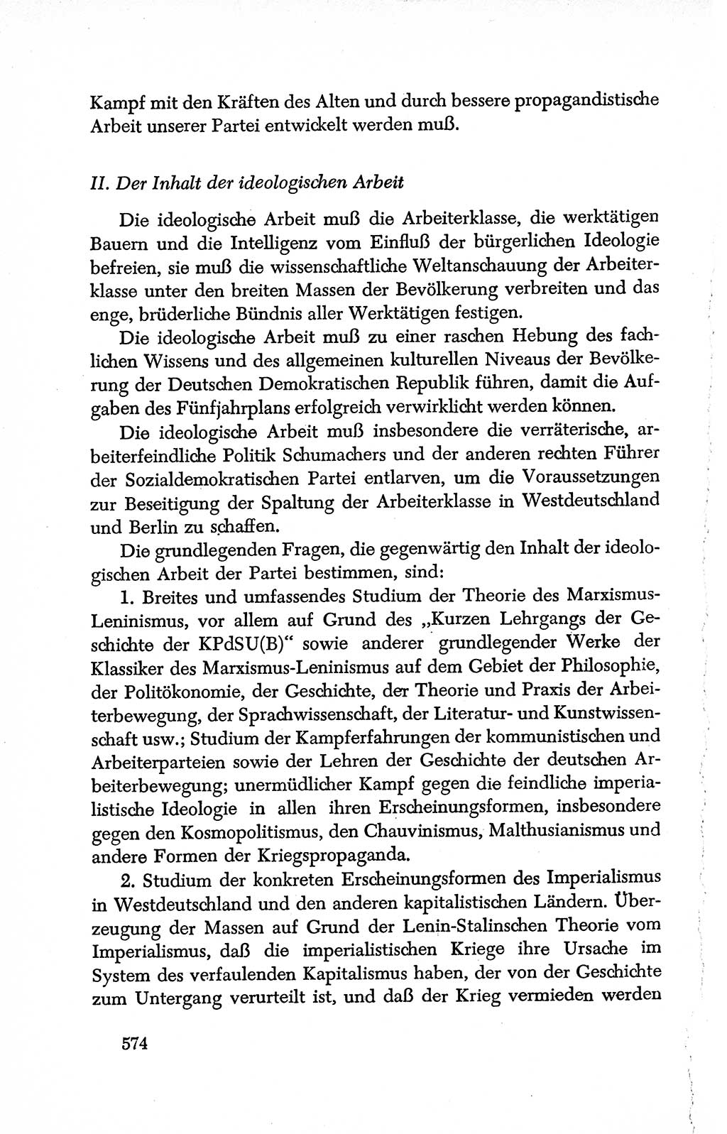 Dokumente der Sozialistischen Einheitspartei Deutschlands (SED) [Deutsche Demokratische Republik (DDR)] 1950-1952, Seite 574 (Dok. SED DDR 1950-1952, S. 574)