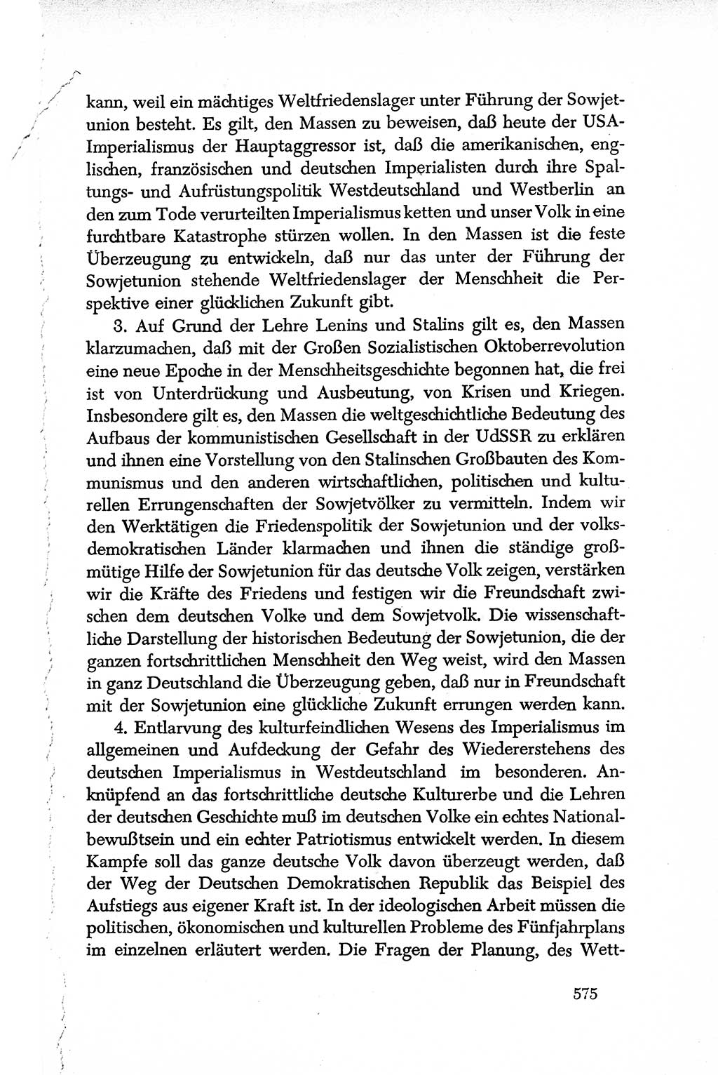 Dokumente der Sozialistischen Einheitspartei Deutschlands (SED) [Deutsche Demokratische Republik (DDR)] 1950-1952, Seite 575 (Dok. SED DDR 1950-1952, S. 575)