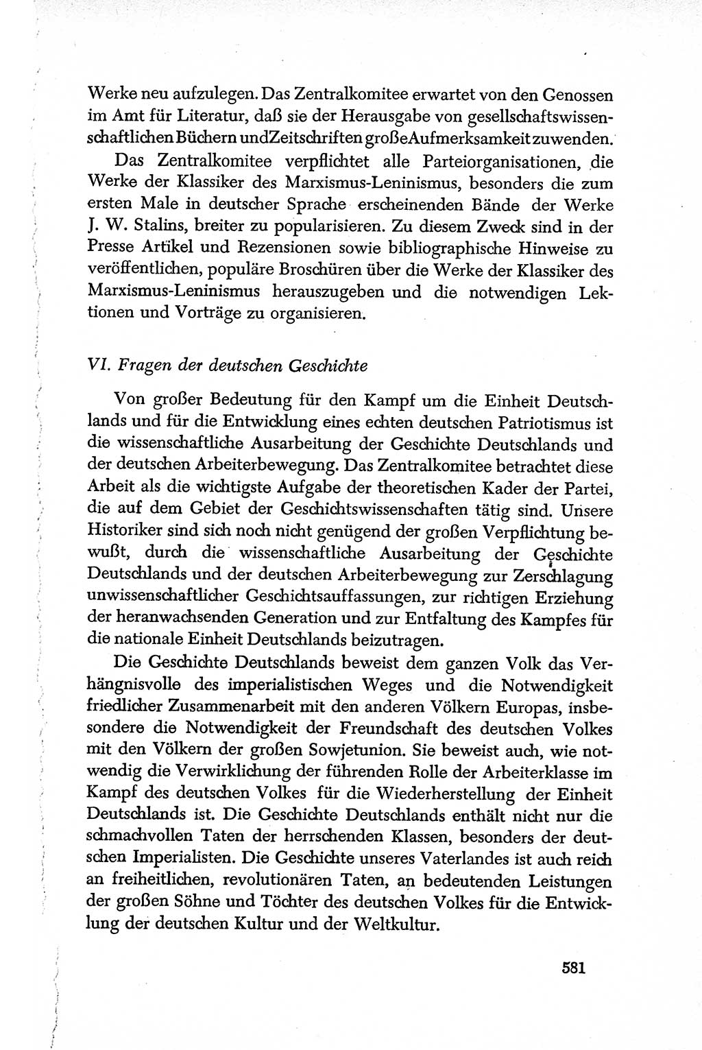 Dokumente der Sozialistischen Einheitspartei Deutschlands (SED) [Deutsche Demokratische Republik (DDR)] 1950-1952, Seite 581 (Dok. SED DDR 1950-1952, S. 581)