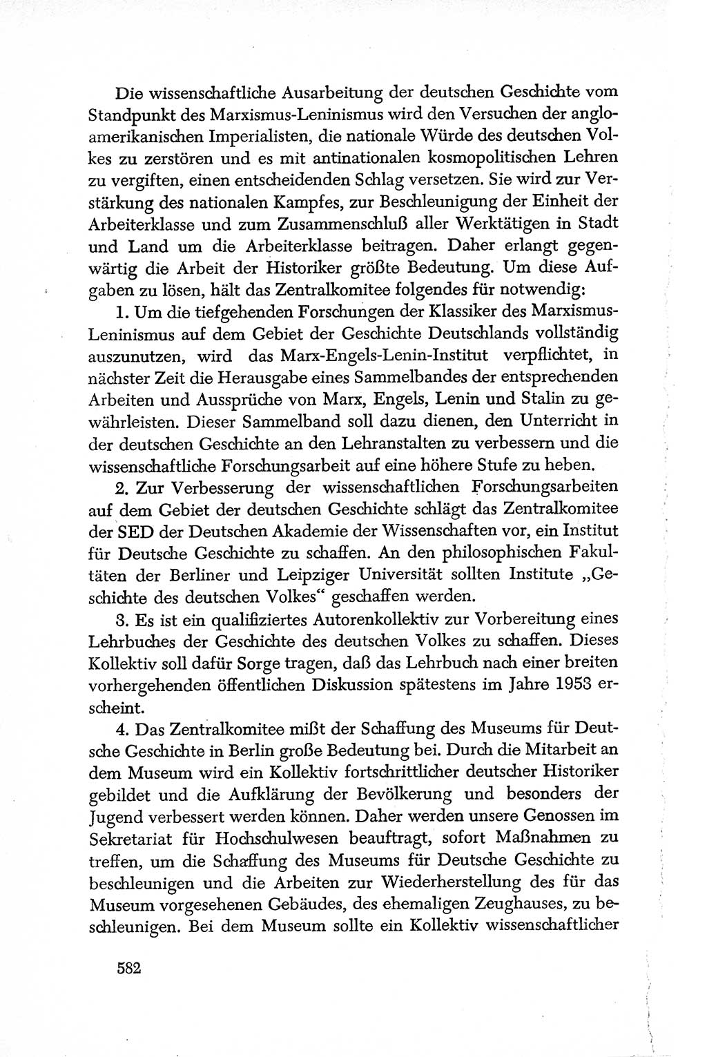 Dokumente der Sozialistischen Einheitspartei Deutschlands (SED) [Deutsche Demokratische Republik (DDR)] 1950-1952, Seite 582 (Dok. SED DDR 1950-1952, S. 582)
