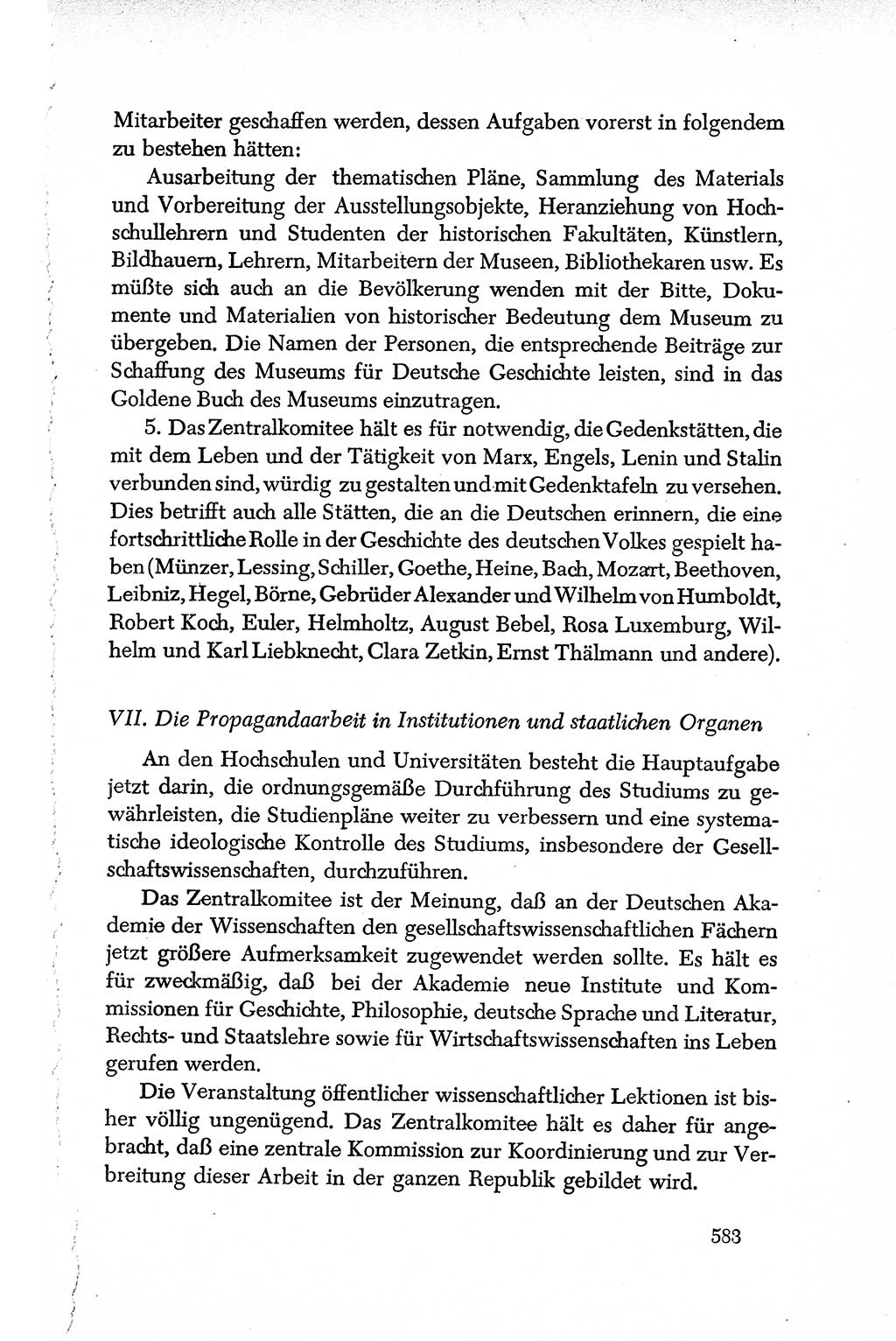 Dokumente der Sozialistischen Einheitspartei Deutschlands (SED) [Deutsche Demokratische Republik (DDR)] 1950-1952, Seite 583 (Dok. SED DDR 1950-1952, S. 583)
