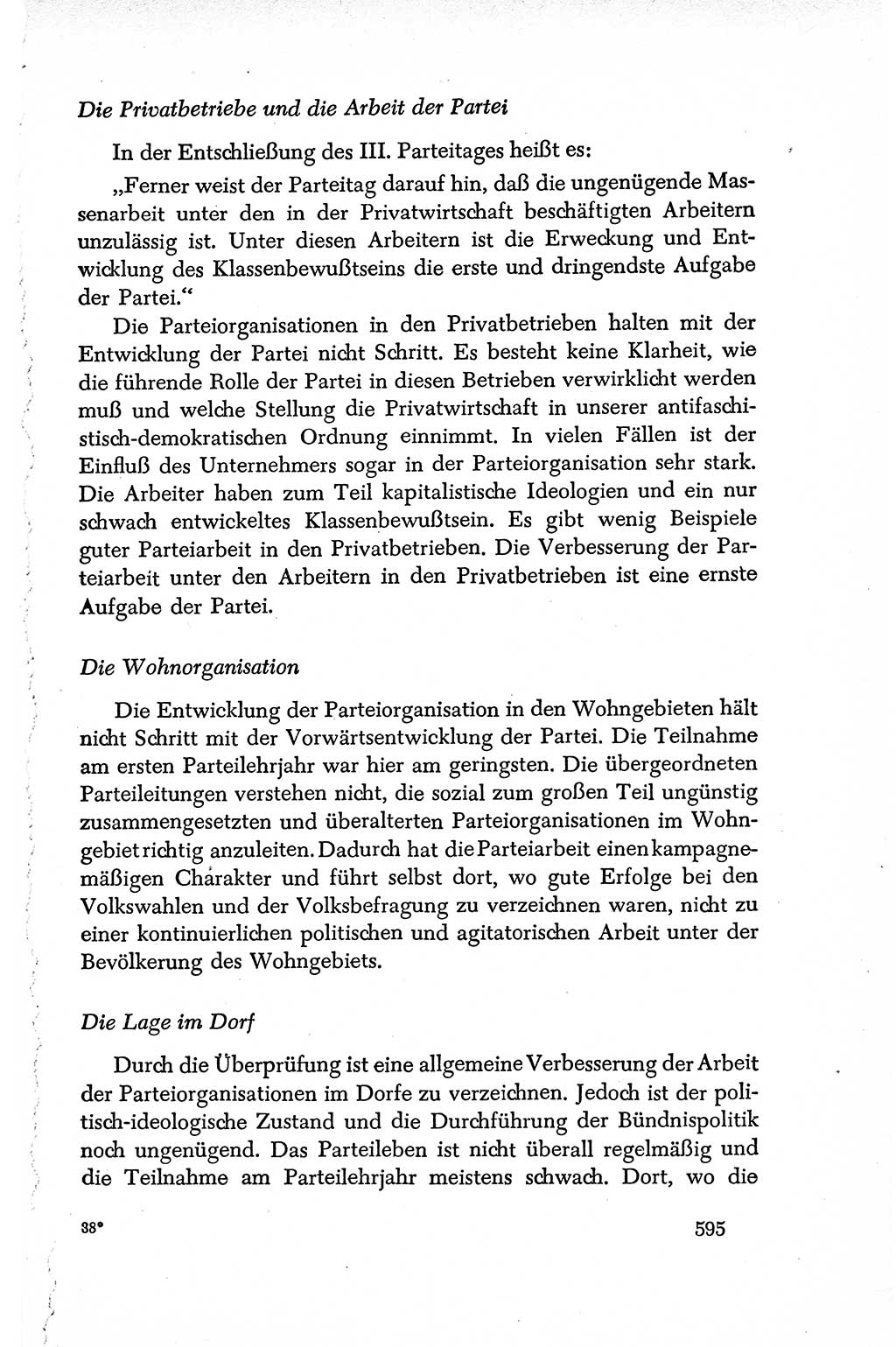 Dokumente der Sozialistischen Einheitspartei Deutschlands (SED) [Deutsche Demokratische Republik (DDR)] 1950-1952, Seite 595 (Dok. SED DDR 1950-1952, S. 595)
