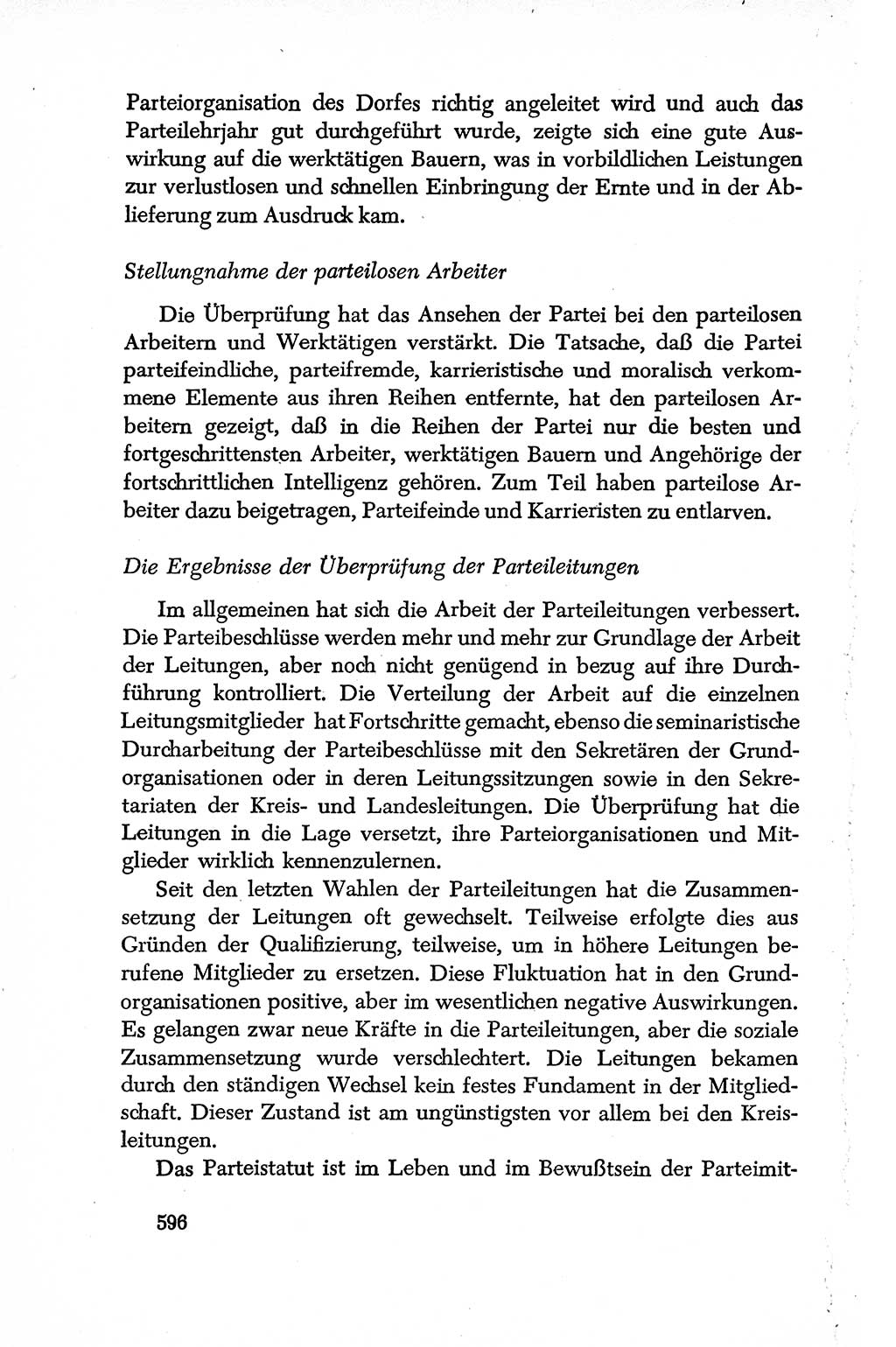Dokumente der Sozialistischen Einheitspartei Deutschlands (SED) [Deutsche Demokratische Republik (DDR)] 1950-1952, Seite 596 (Dok. SED DDR 1950-1952, S. 596)