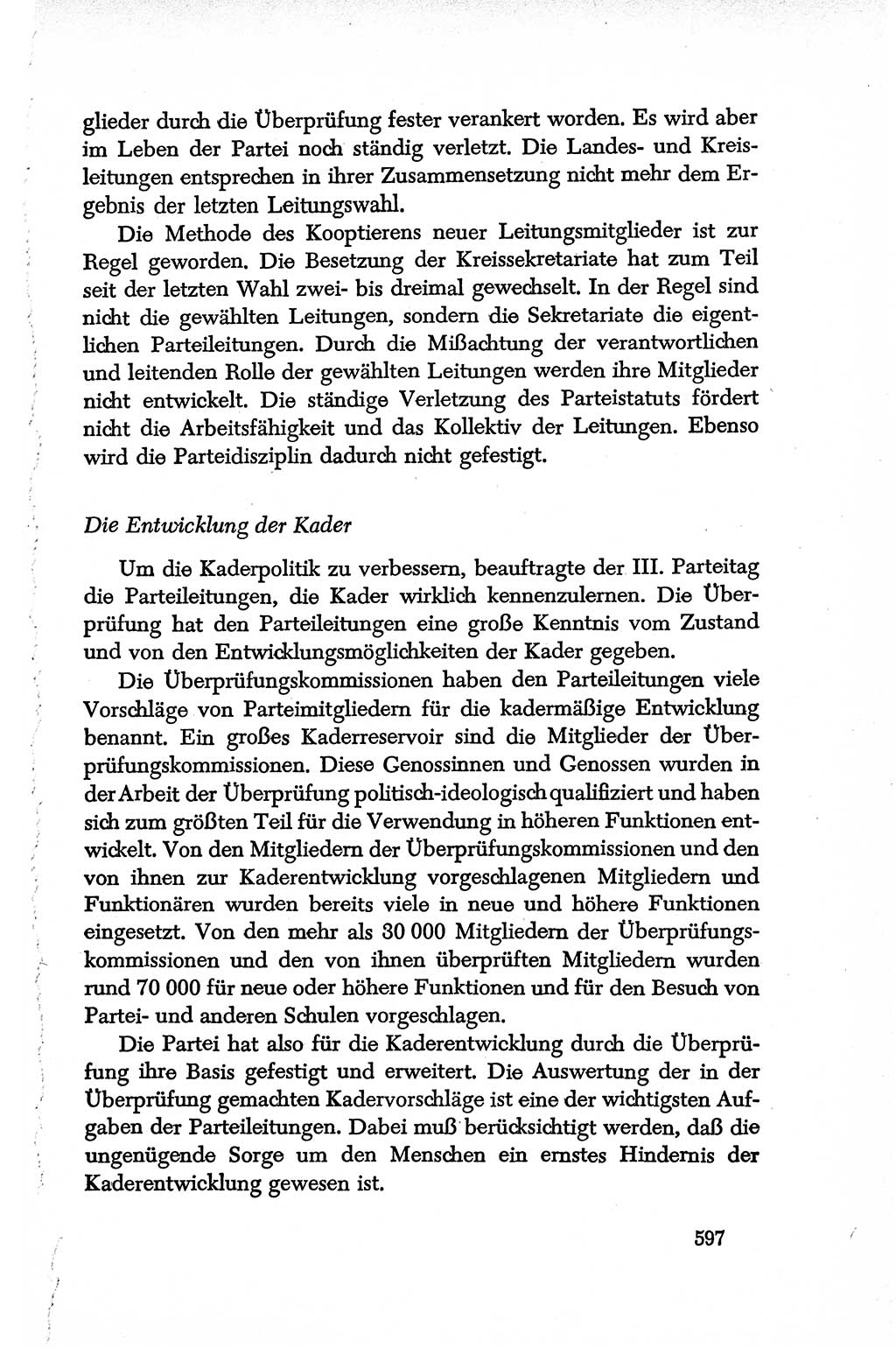 Dokumente der Sozialistischen Einheitspartei Deutschlands (SED) [Deutsche Demokratische Republik (DDR)] 1950-1952, Seite 597 (Dok. SED DDR 1950-1952, S. 597)