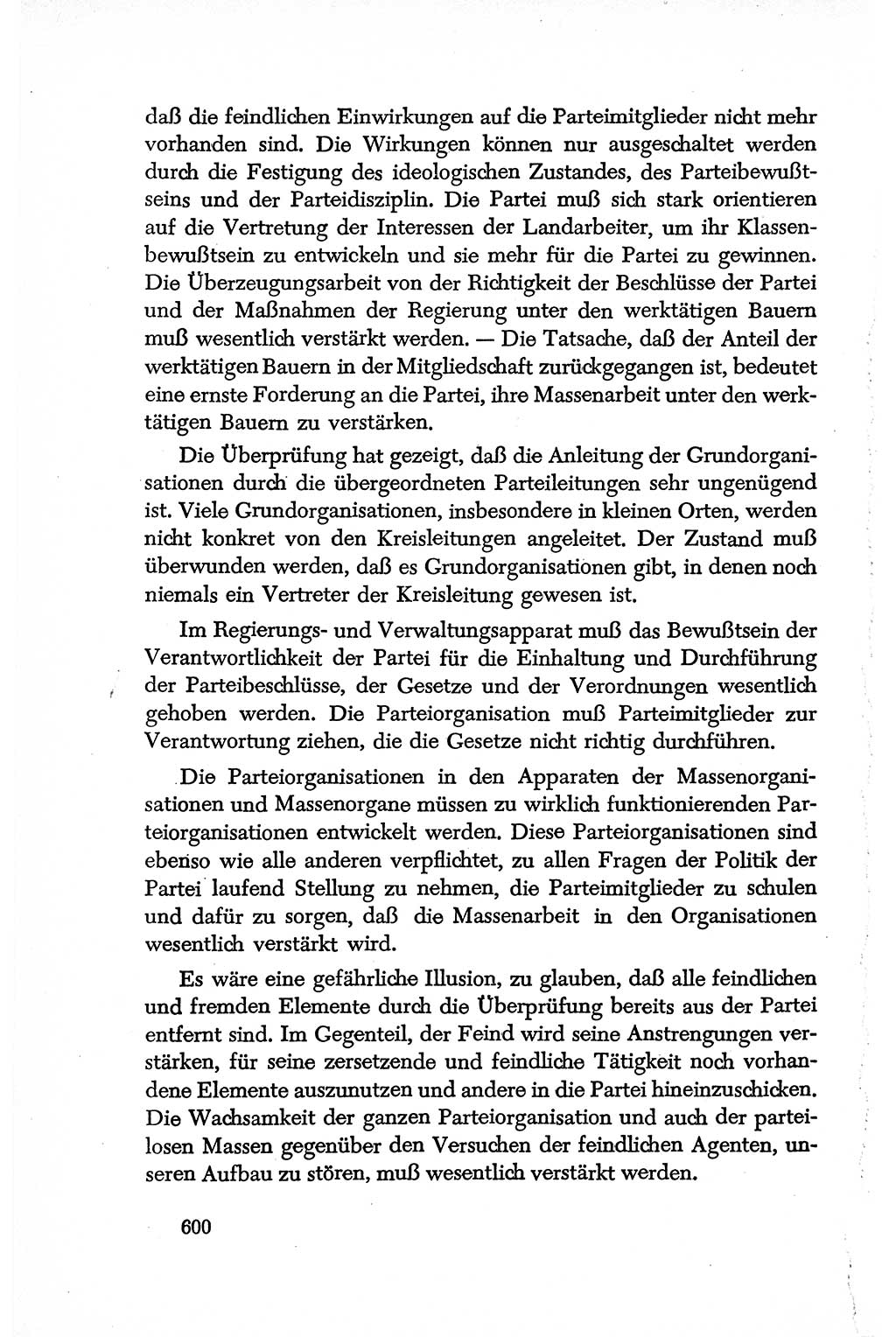 Dokumente der Sozialistischen Einheitspartei Deutschlands (SED) [Deutsche Demokratische Republik (DDR)] 1950-1952, Seite 600 (Dok. SED DDR 1950-1952, S. 600)