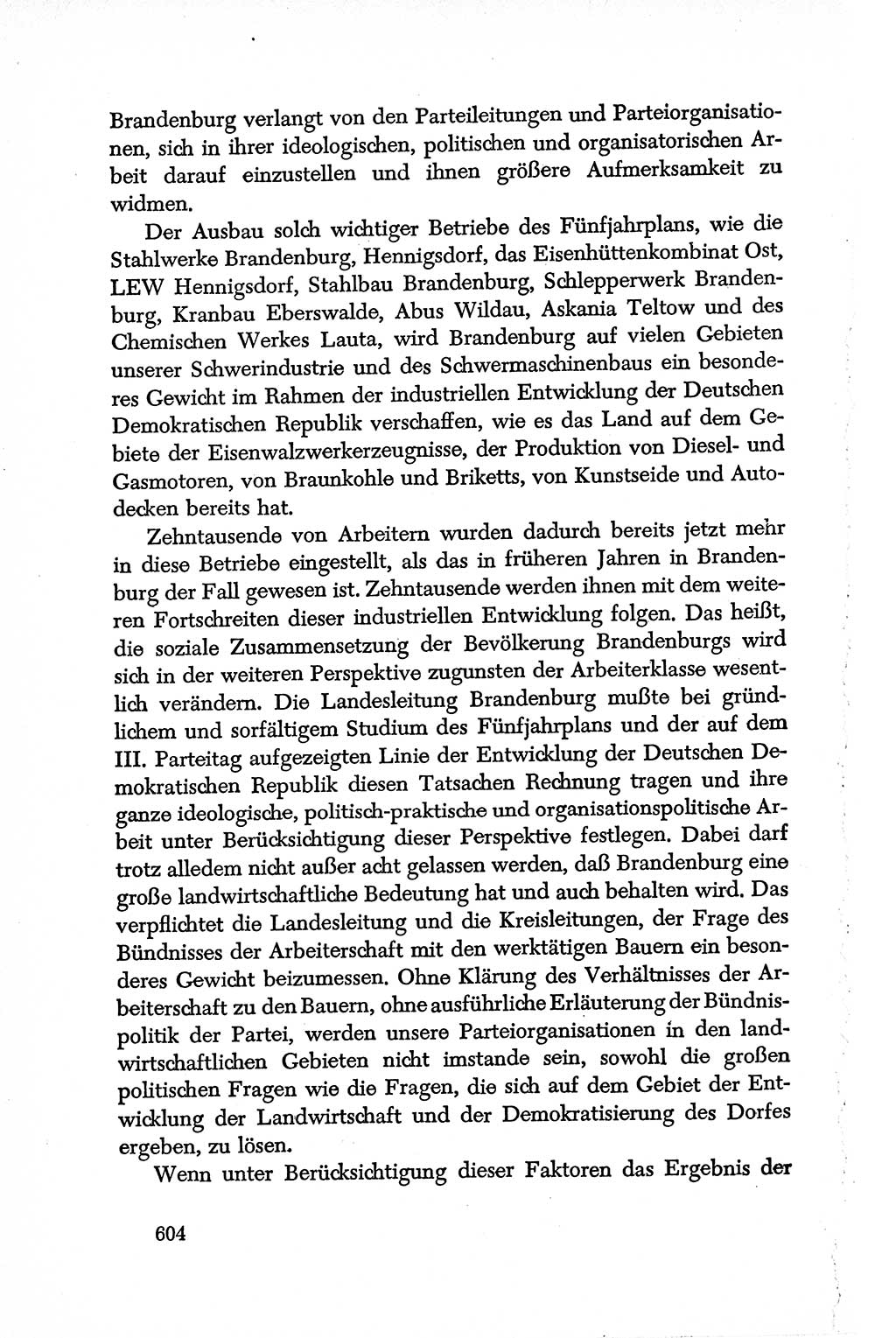 Dokumente der Sozialistischen Einheitspartei Deutschlands (SED) [Deutsche Demokratische Republik (DDR)] 1950-1952, Seite 604 (Dok. SED DDR 1950-1952, S. 604)