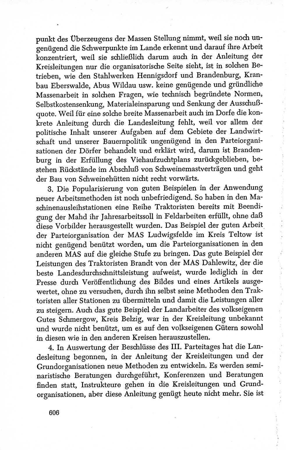 Dokumente der Sozialistischen Einheitspartei Deutschlands (SED) [Deutsche Demokratische Republik (DDR)] 1950-1952, Seite 606 (Dok. SED DDR 1950-1952, S. 606)