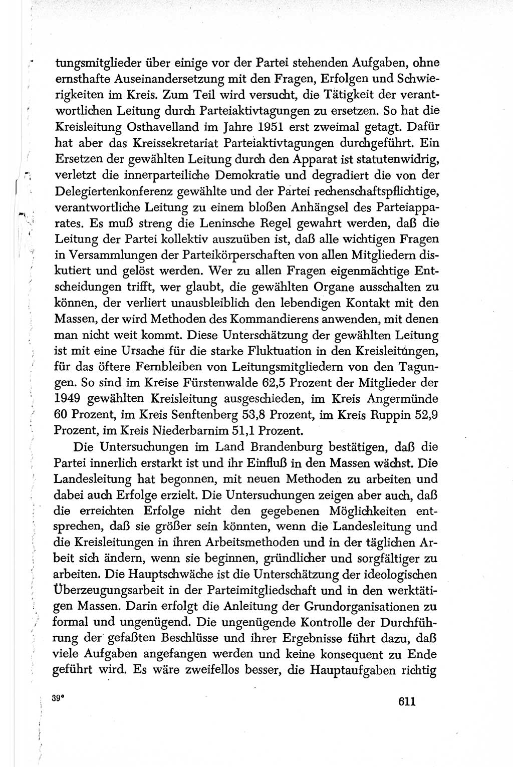 Dokumente der Sozialistischen Einheitspartei Deutschlands (SED) [Deutsche Demokratische Republik (DDR)] 1950-1952, Seite 611 (Dok. SED DDR 1950-1952, S. 611)