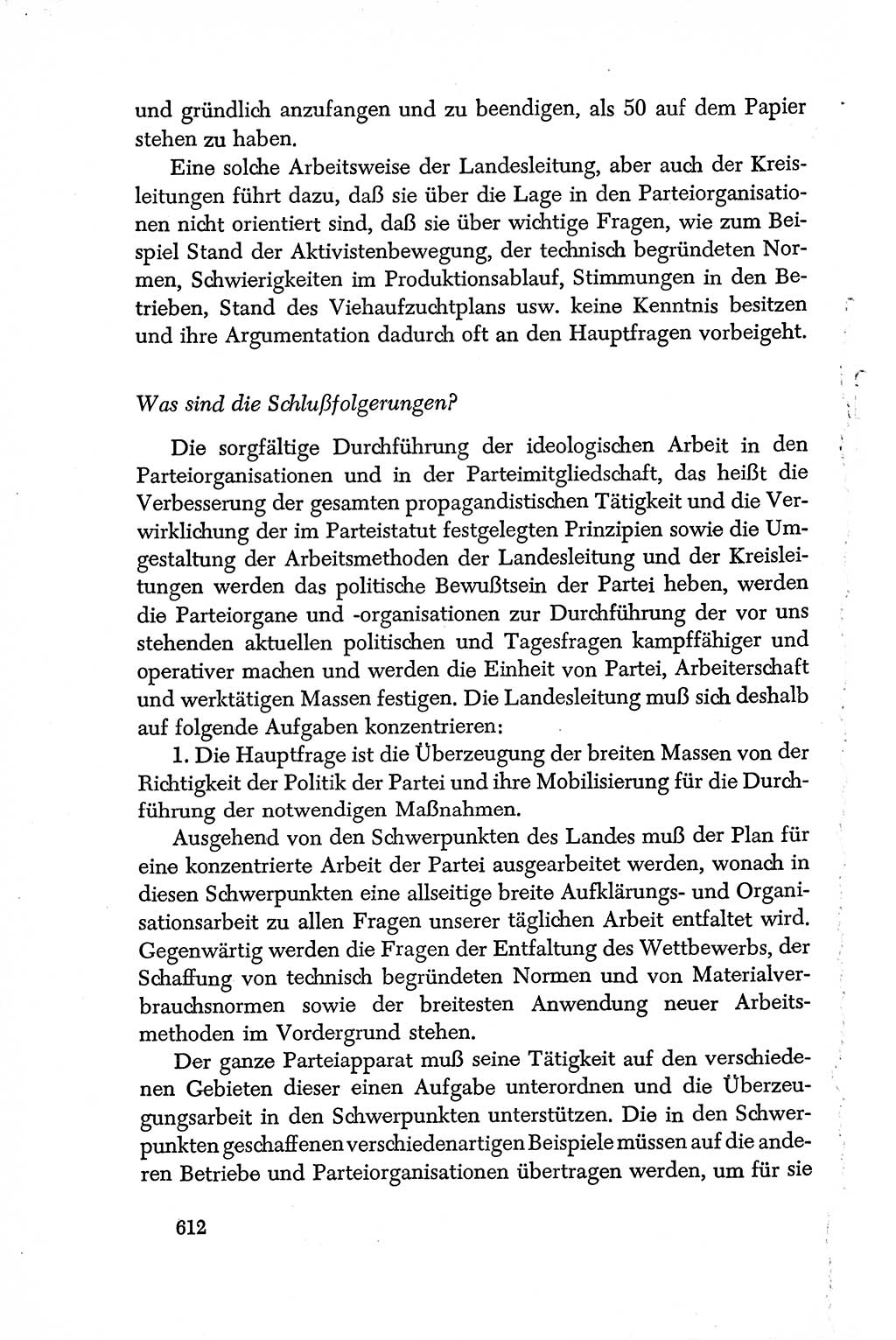 Dokumente der Sozialistischen Einheitspartei Deutschlands (SED) [Deutsche Demokratische Republik (DDR)] 1950-1952, Seite 612 (Dok. SED DDR 1950-1952, S. 612)