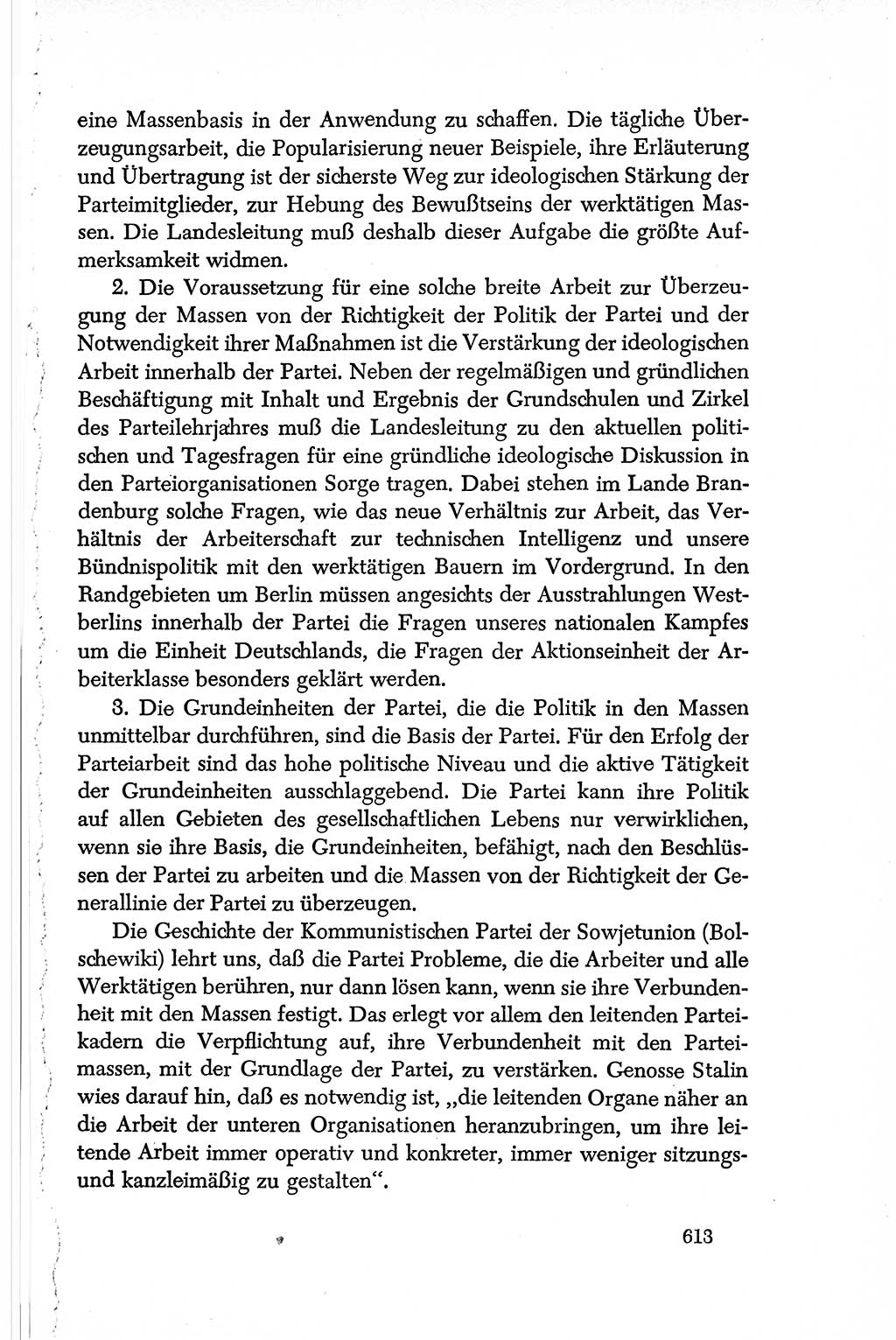 Dokumente der Sozialistischen Einheitspartei Deutschlands (SED) [Deutsche Demokratische Republik (DDR)] 1950-1952, Seite 613 (Dok. SED DDR 1950-1952, S. 613)