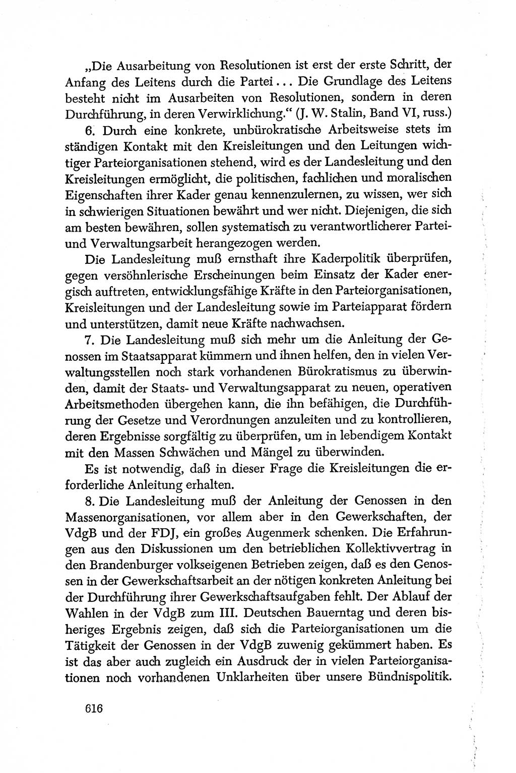 Dokumente der Sozialistischen Einheitspartei Deutschlands (SED) [Deutsche Demokratische Republik (DDR)] 1950-1952, Seite 616 (Dok. SED DDR 1950-1952, S. 616)
