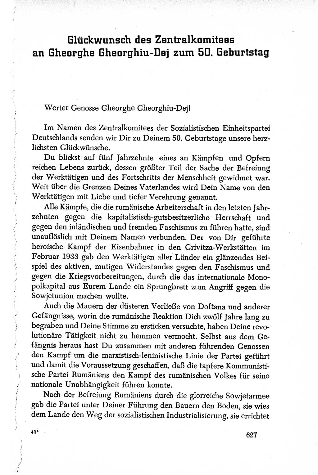 Dokumente der Sozialistischen Einheitspartei Deutschlands (SED) [Deutsche Demokratische Republik (DDR)] 1950-1952, Seite 627 (Dok. SED DDR 1950-1952, S. 627)
