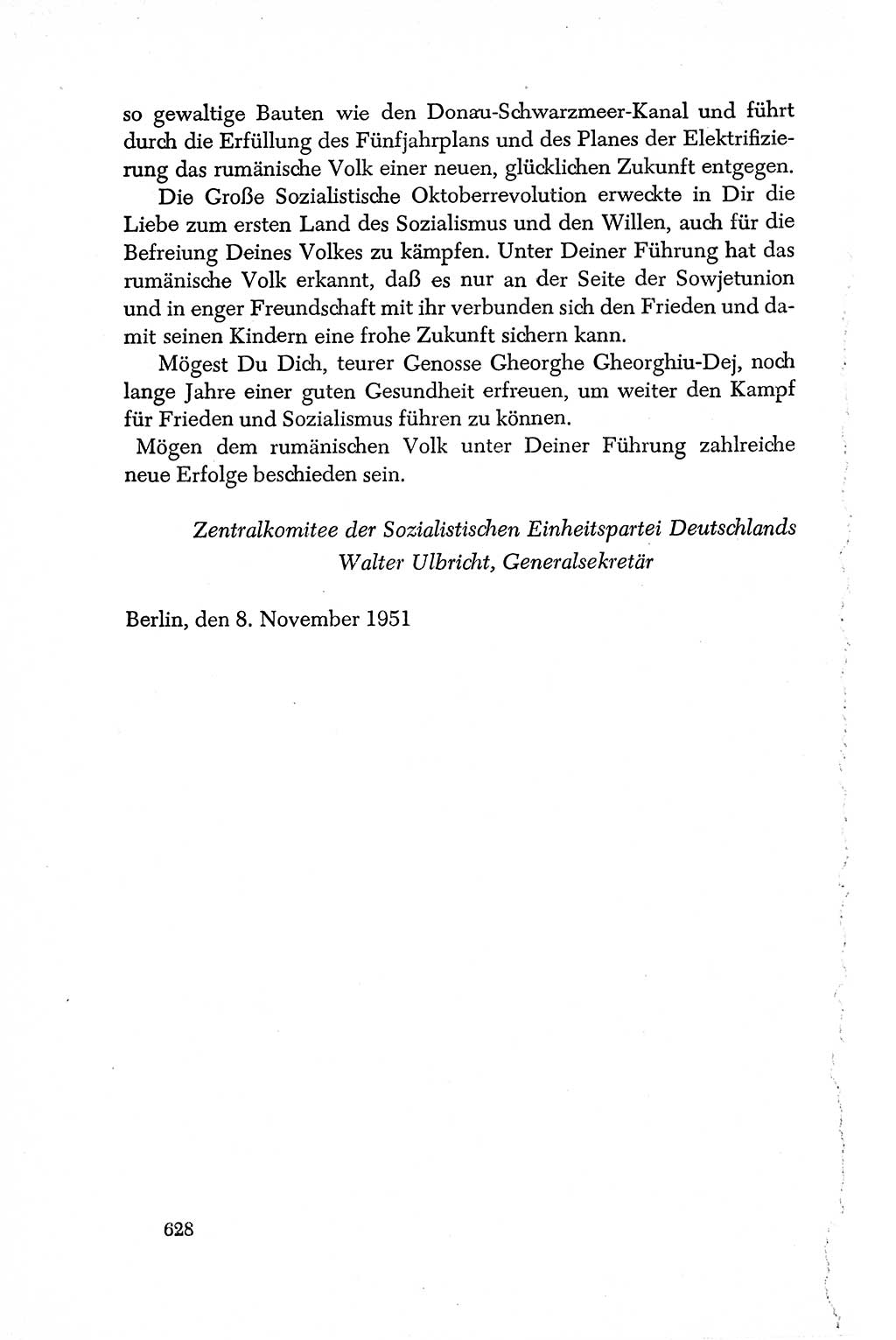 Dokumente der Sozialistischen Einheitspartei Deutschlands (SED) [Deutsche Demokratische Republik (DDR)] 1950-1952, Seite 628 (Dok. SED DDR 1950-1952, S. 628)