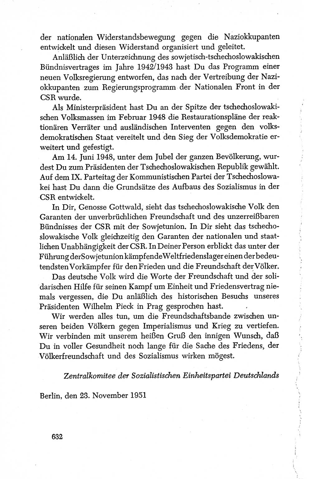 Dokumente der Sozialistischen Einheitspartei Deutschlands (SED) [Deutsche Demokratische Republik (DDR)] 1950-1952, Seite 632 (Dok. SED DDR 1950-1952, S. 632)